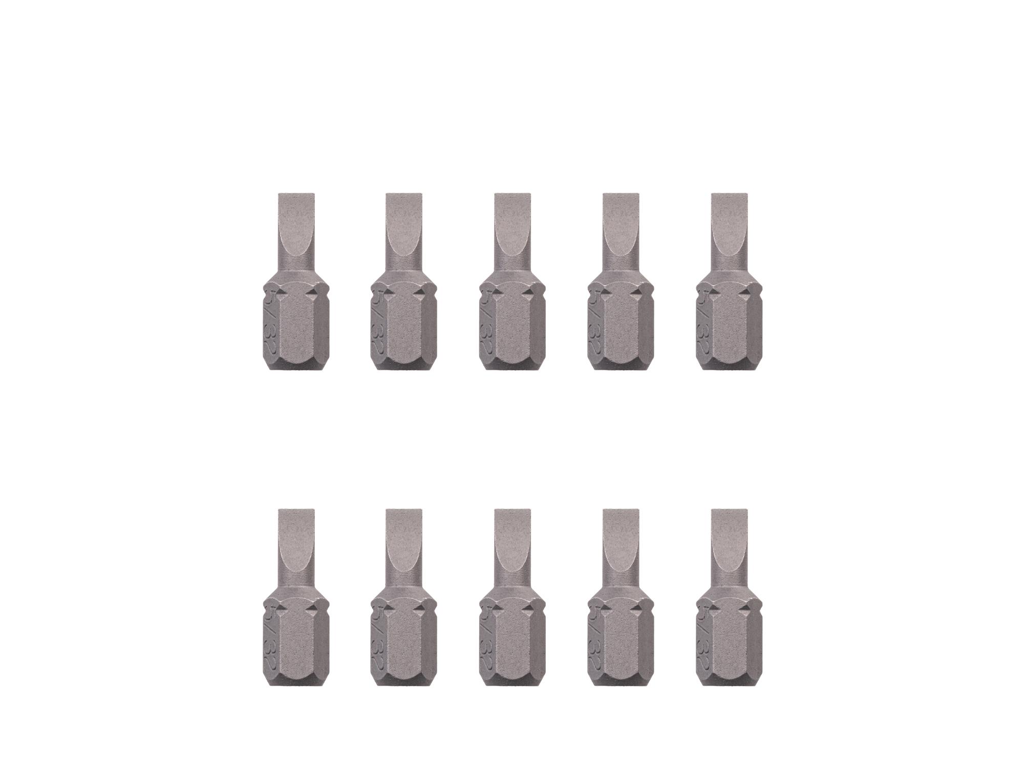 TEKTON 5/32 Inch Slotted Insert Bits, 0.75 Inch Length (10-Pack) - 1/4 in. Hex Shank