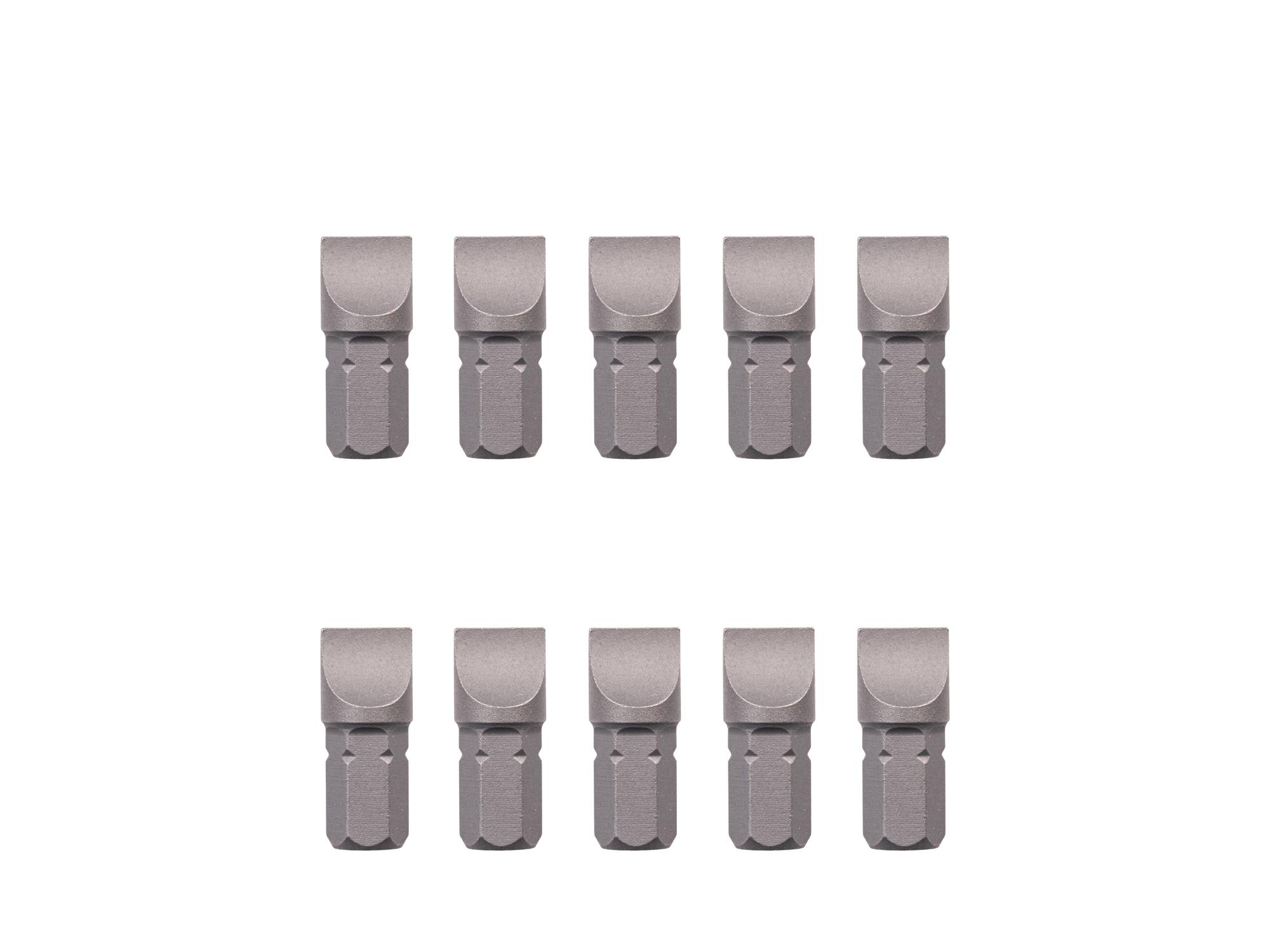 TEKTON 5/16 Inch Slotted Insert Bits, 0.75 Inch Length (10-Pack) - 1/4 in. Hex Shank