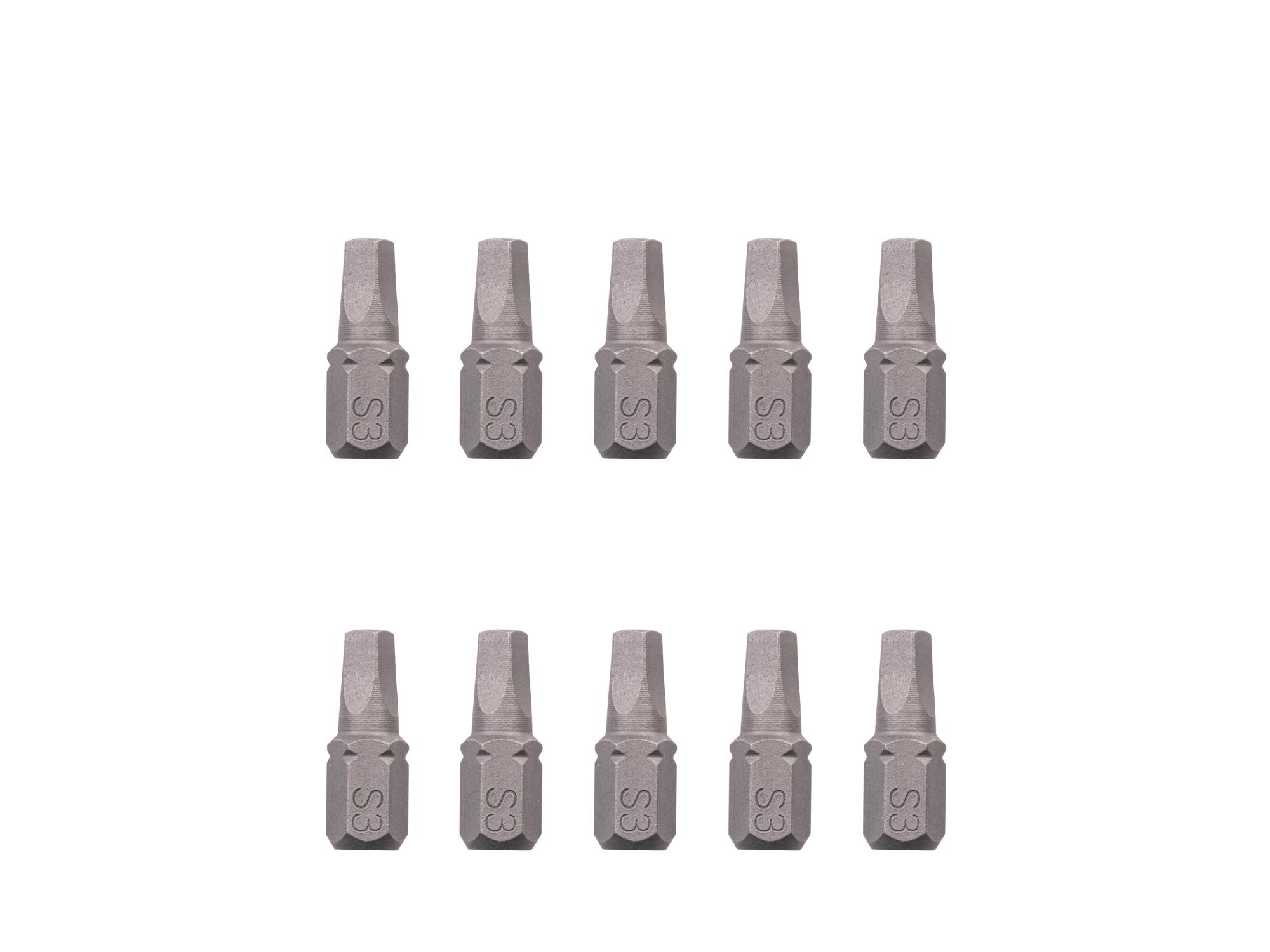 TEKTON S3 Square Insert Bits, 0.75 Inch Length (10-Pack) - 1/4 in. Hex Shank