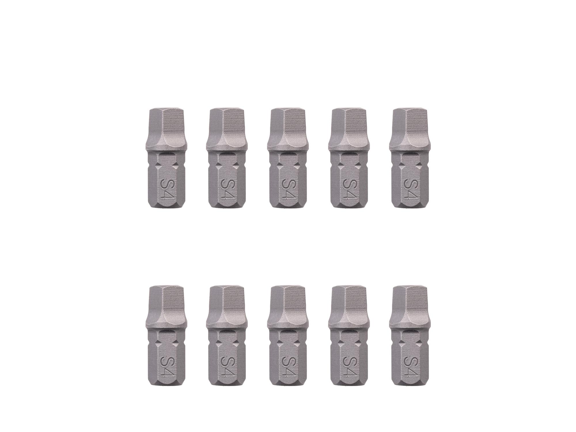 TEKTON S4 Square Insert Bits, 0.75 Inch Length (10-Pack) - 1/4 in. Hex Shank