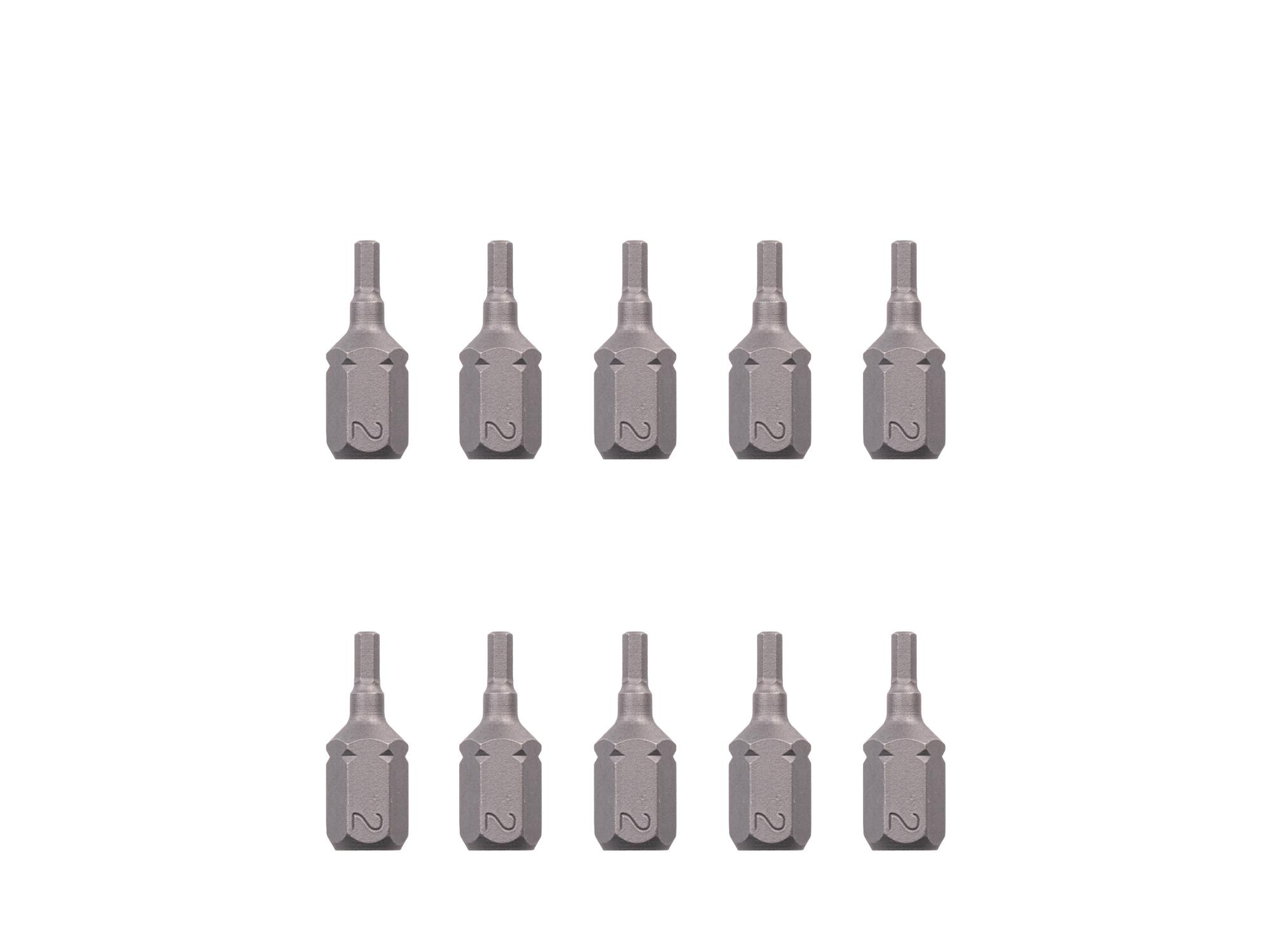 TEKTON 2 mm Hex Insert Bits, 0.75 Inch Length (10-Pack) - 1/4 in. Hex Shank