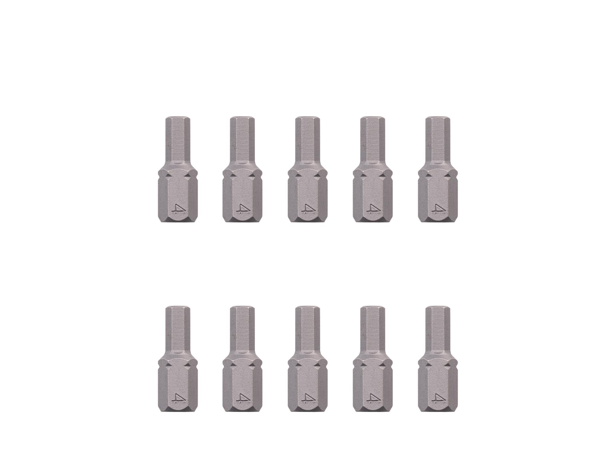 TEKTON 4 mm Hex Insert Bits, 0.75 Inch Length (10-Pack) - 1/4 in. Hex Shank