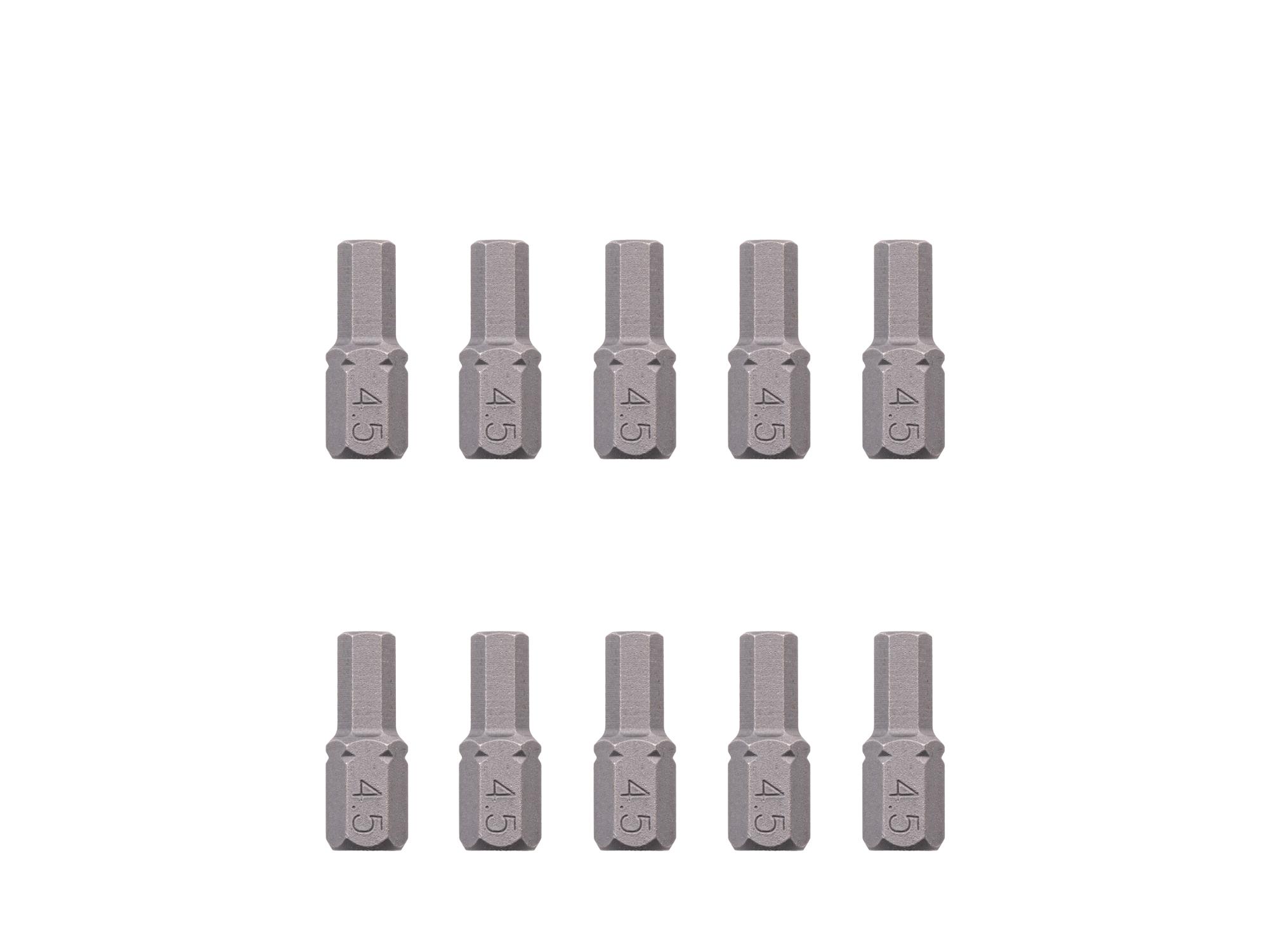 TEKTON 4.5 mm Hex Insert Bits, 0.75 Inch Length (10-Pack) - 1/4 in. Hex Shank