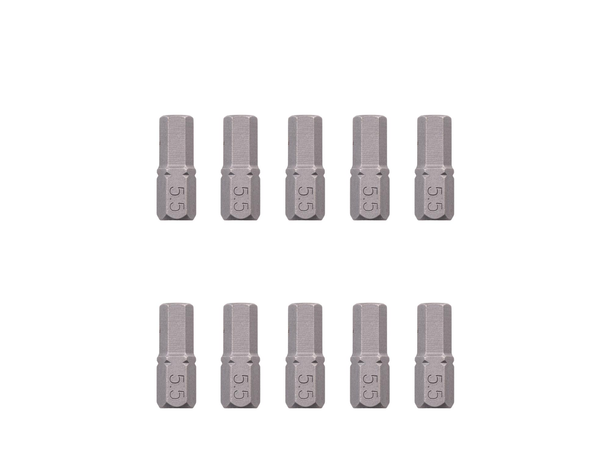 TEKTON 5.5 mm Hex Insert Bits, 0.75 Inch Length (10-Pack) - 1/4 in. Hex Shank
