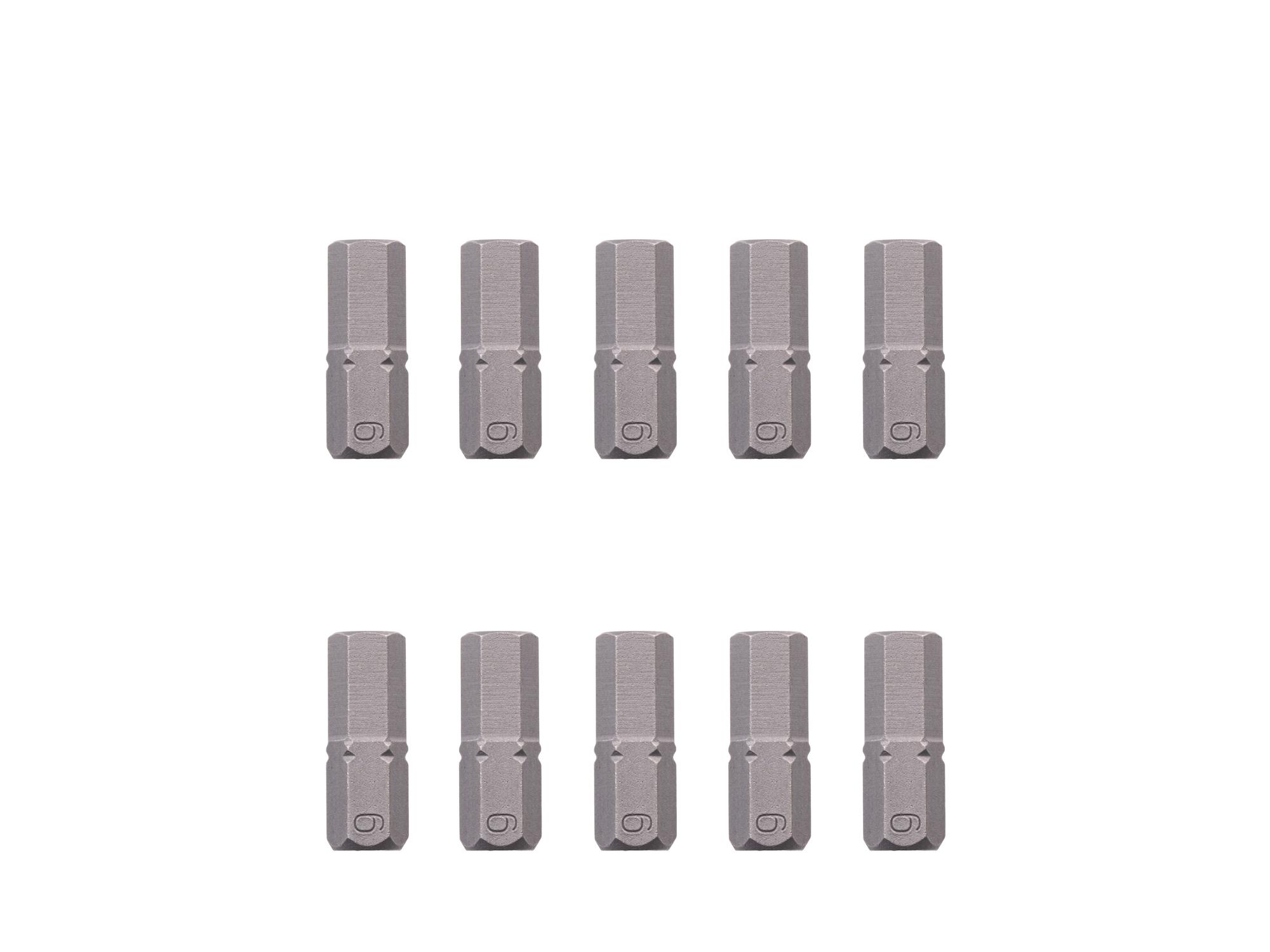 TEKTON 6 mm Hex Insert Bits, 0.75 Inch Length (10-Pack) - 1/4 in. Hex Shank
