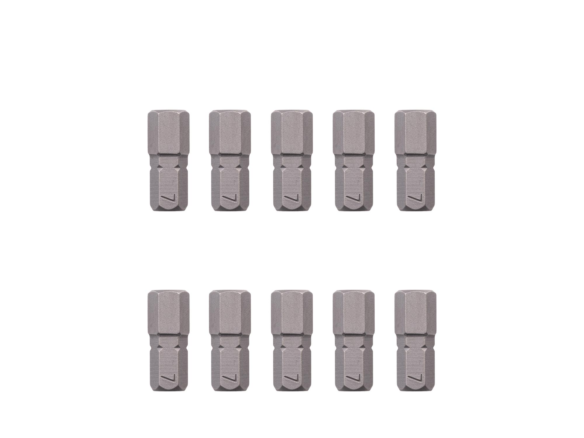 TEKTON 7 mm Hex Insert Bits, 0.75 Inch Length (10-Pack) - 1/4 in. Hex Shank