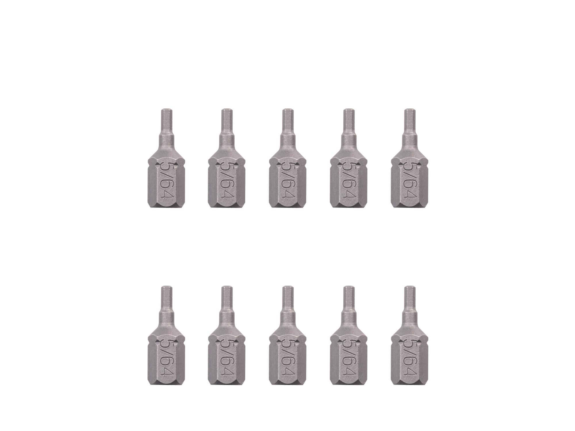 TEKTON 5/64 Inch Hex Insert Bits, 0.75 Inch Length (10-Pack) - 1/4 in. Hex Shank
