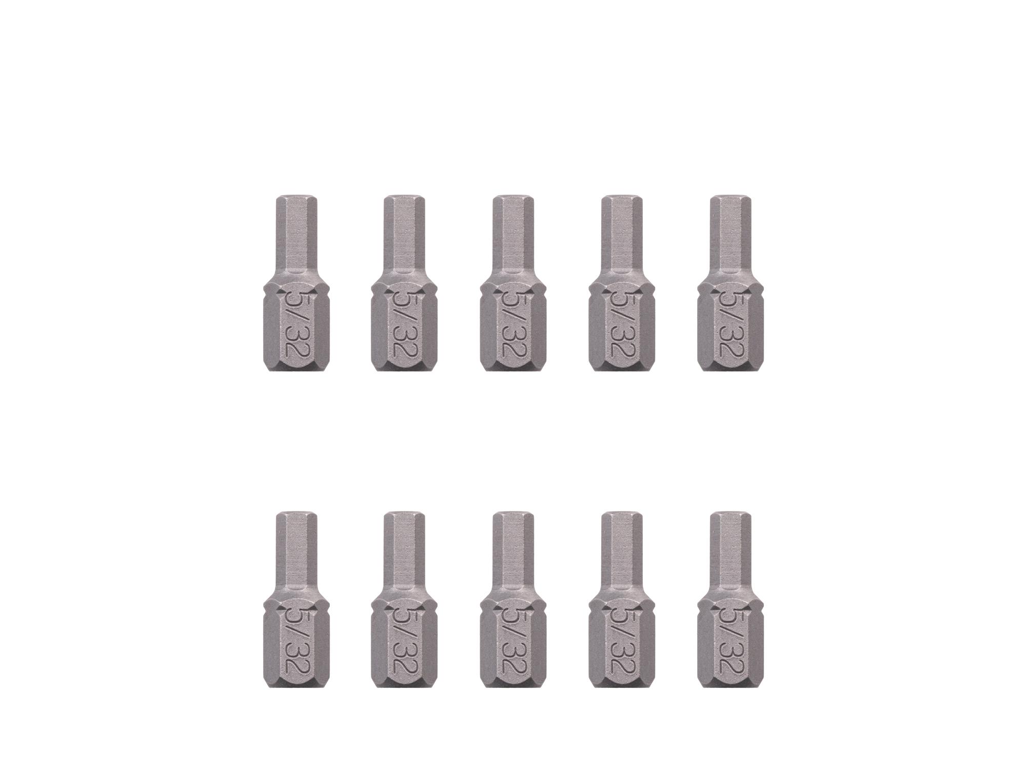 TEKTON 5/32 Inch Hex Insert Bits, 0.75 Inch Length (10-Pack) - 1/4 in. Hex Shank