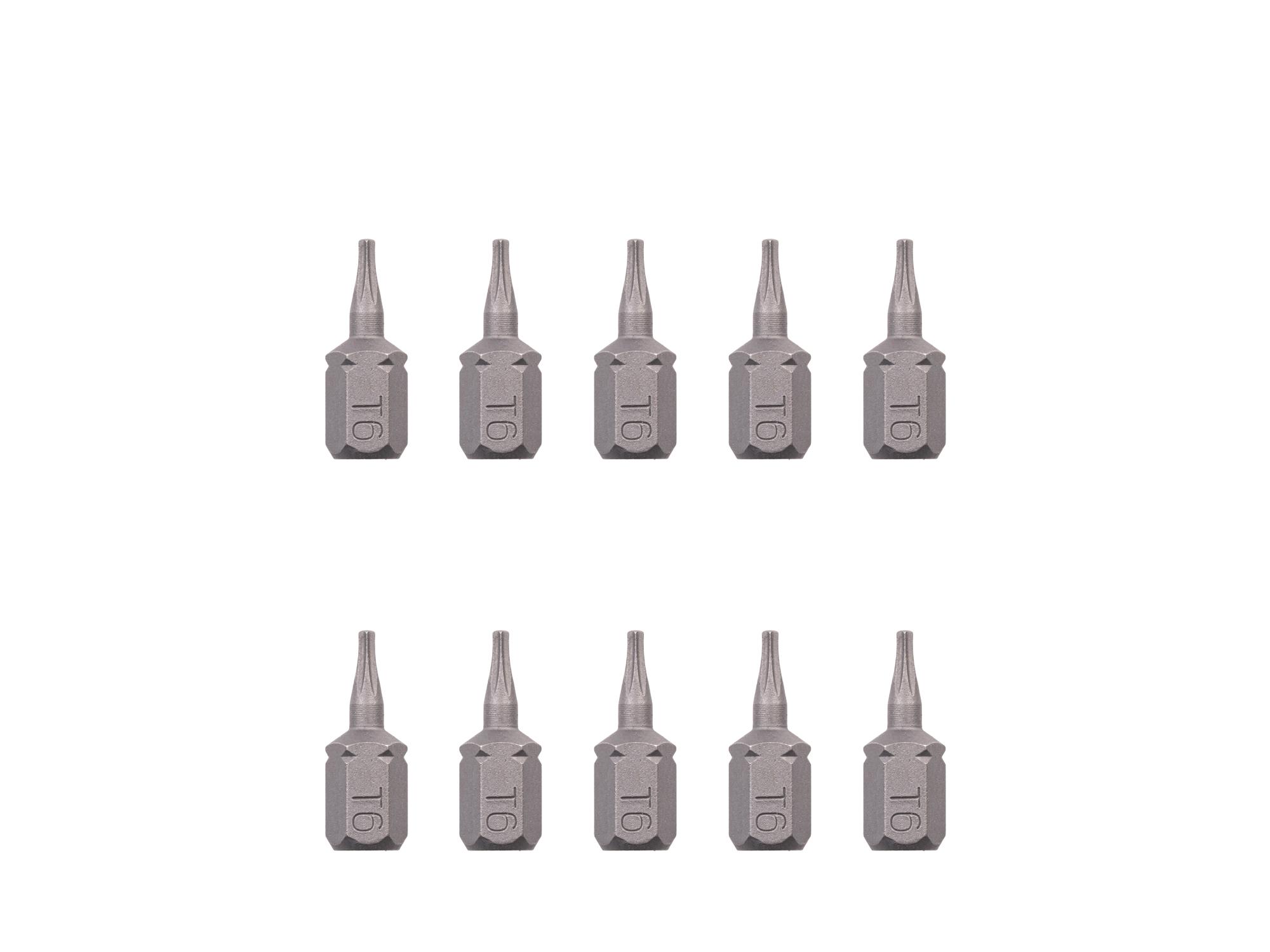 TEKTON T6 Star Insert Bits, 0.75 Inch Length (10-Pack) - 1/4 in. Hex Shank