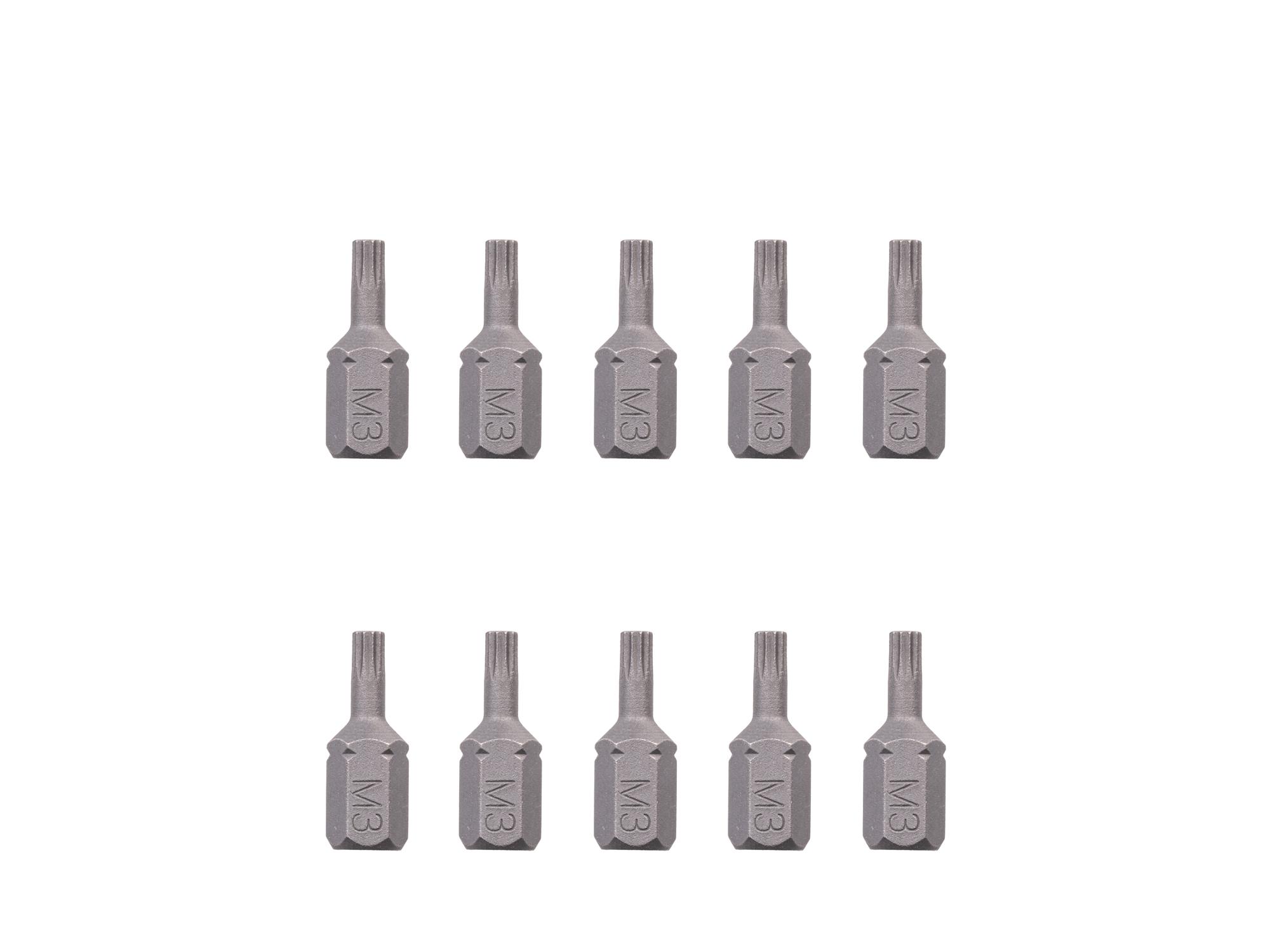 TEKTON M3 Triple Square Insert Bits, 0.75 Inch Length (10-Pack) - 1/4 in. Hex Shank