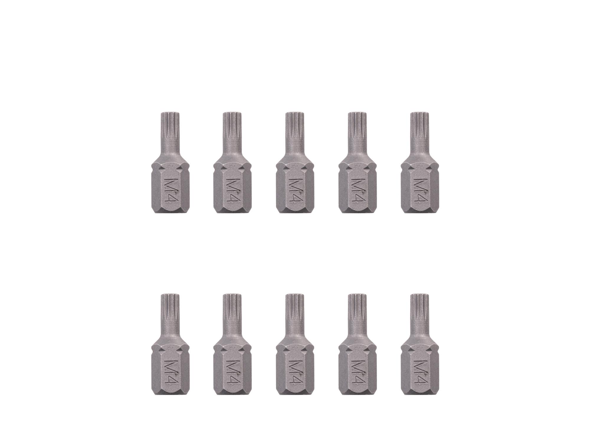 TEKTON M4 Triple Square Insert Bits, 0.75 Inch Length (10-Pack) - 1/4 in. Hex Shank