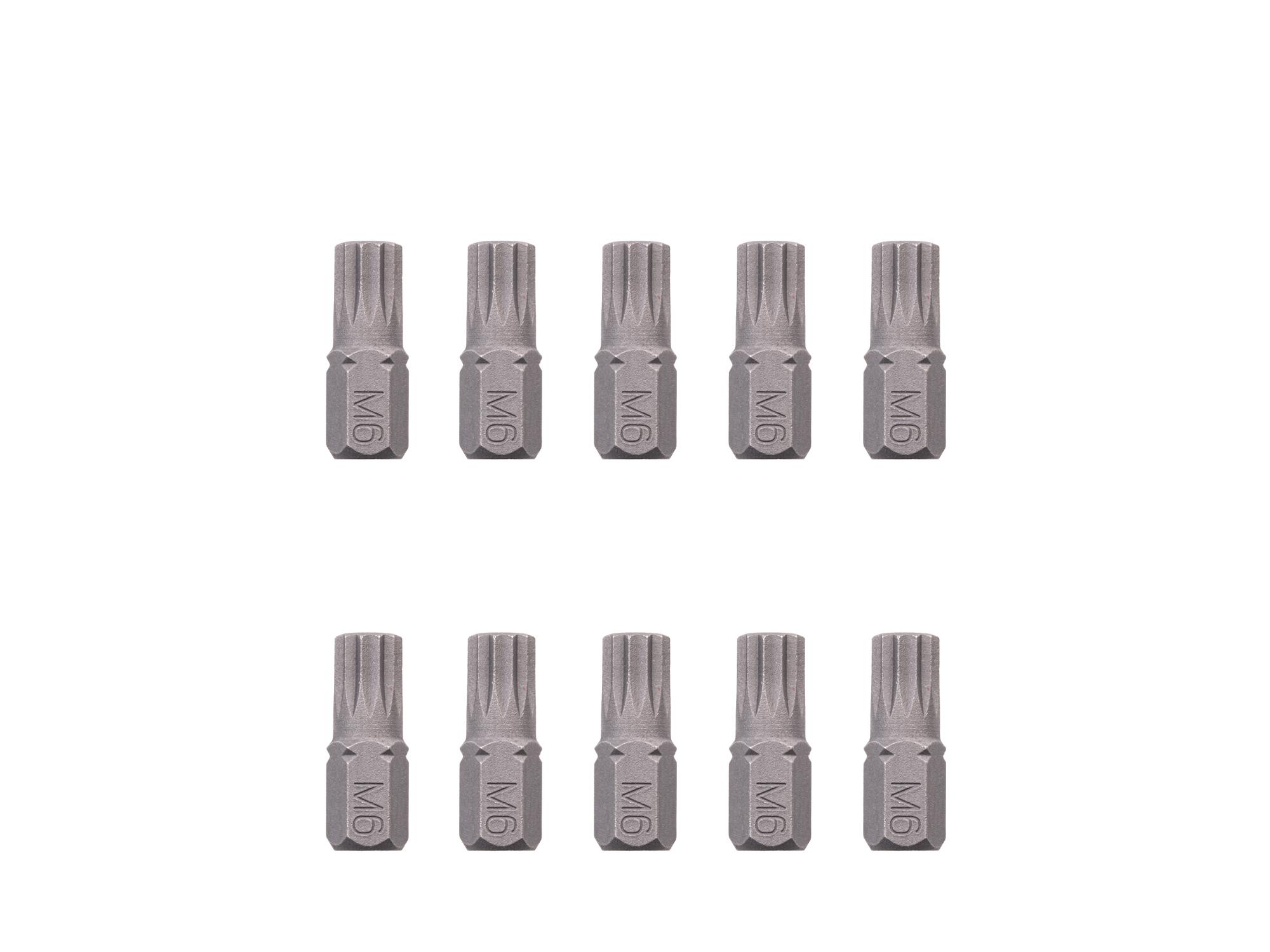 TEKTON M6 Triple Square Insert Bits, 0.75 Inch Length (10-Pack) - 1/4 in. Hex Shank