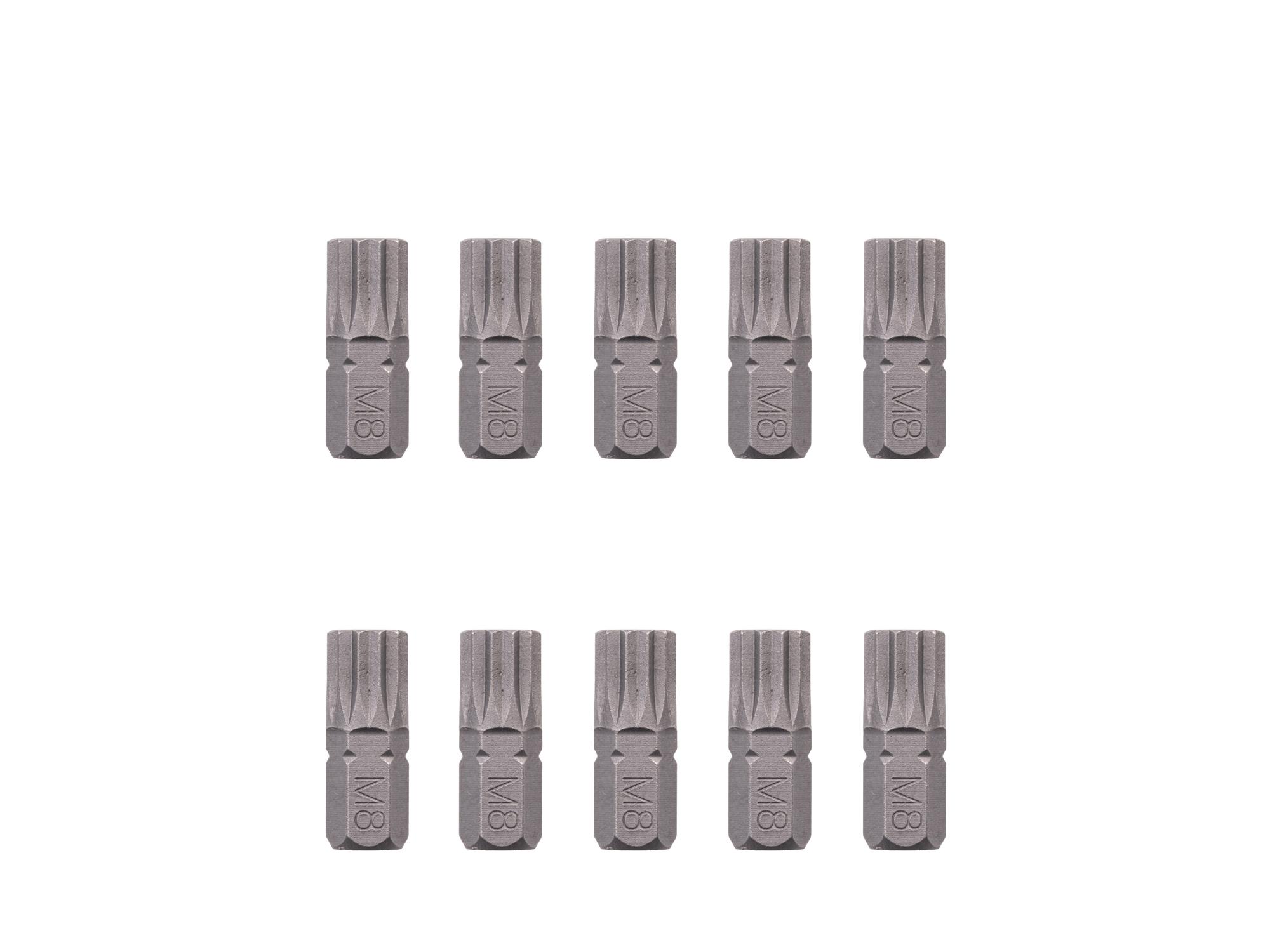 TEKTON M8 Triple Square Insert Bits, 0.75 Inch Length (10-Pack) - 1/4 in. Hex Shank