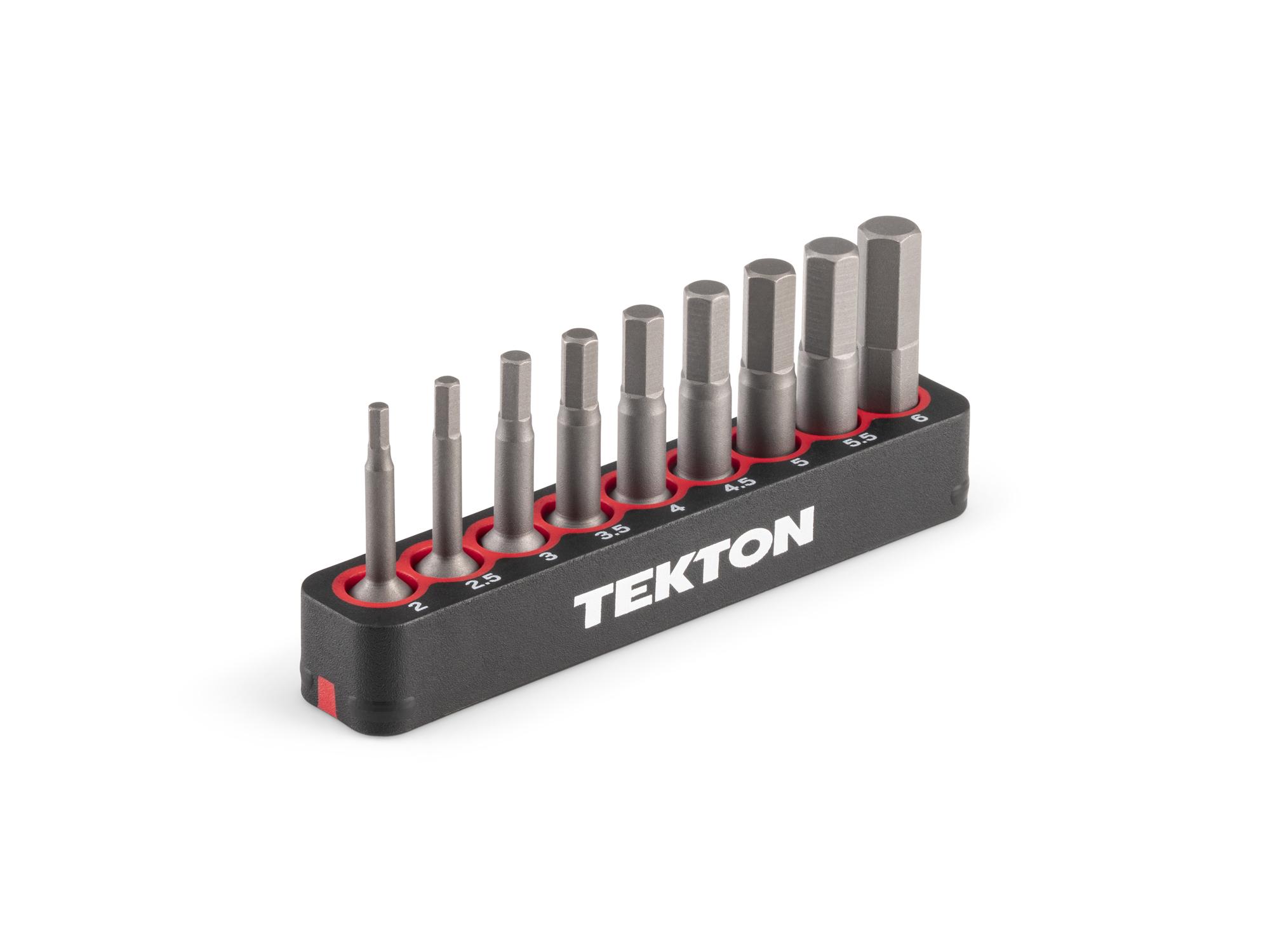 Hex Insert Bit Set with Rail (9-Piece)