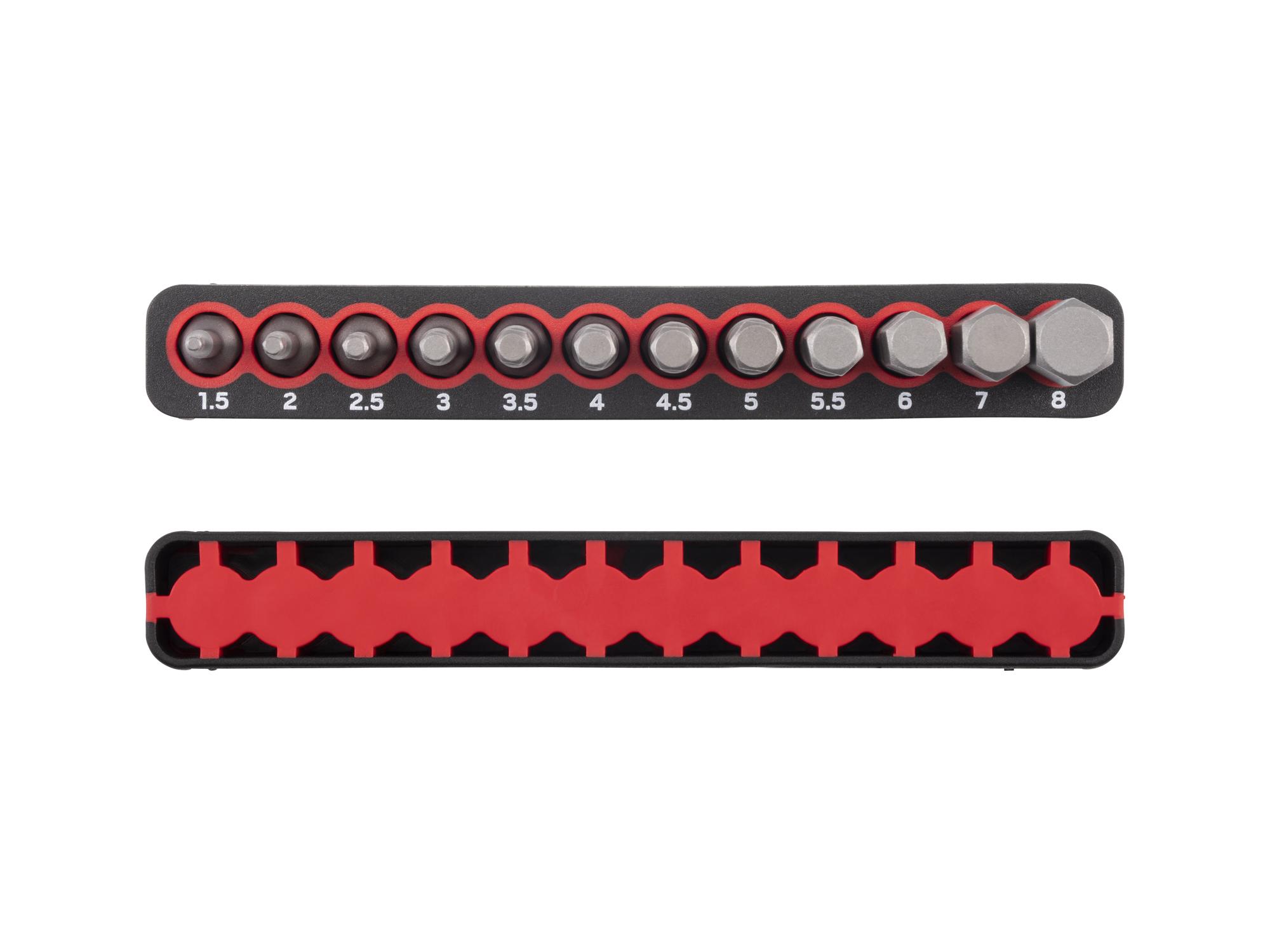 Side view of Tekton rail bit set. Item #DZX93005