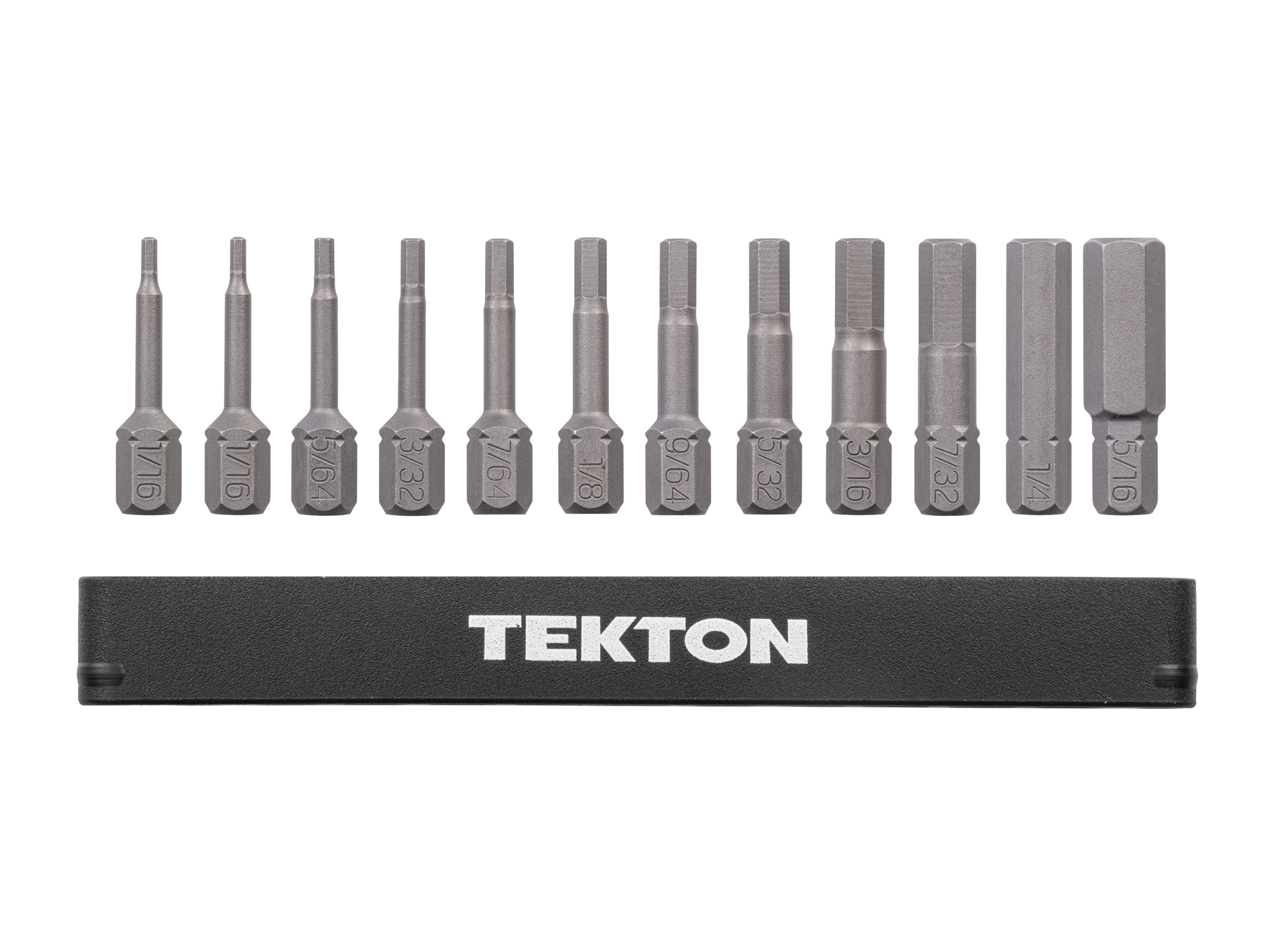 Hex Bit Set, 1.18 in. Length, 12-Piece (1/16 - 5/16 in.) | TEKTON