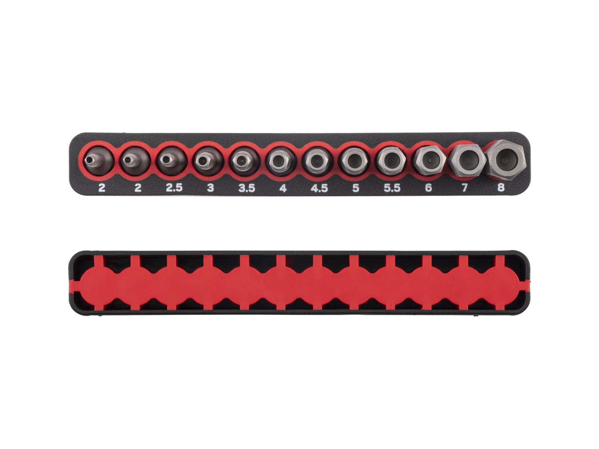 Side view of Tekton rail bit set. Item #DZX93007