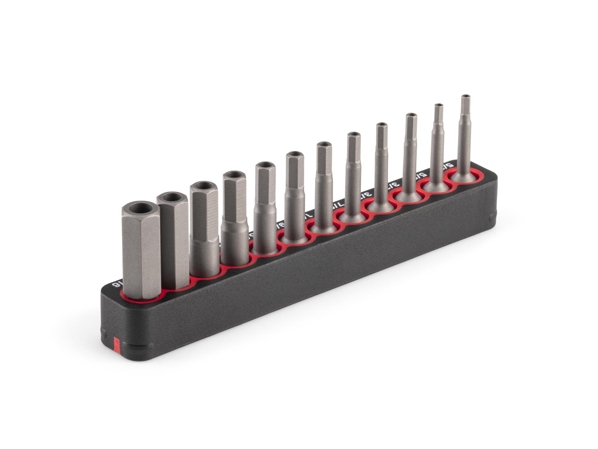 Back angle view of Tekton rail bit set. Item #DZX93008
