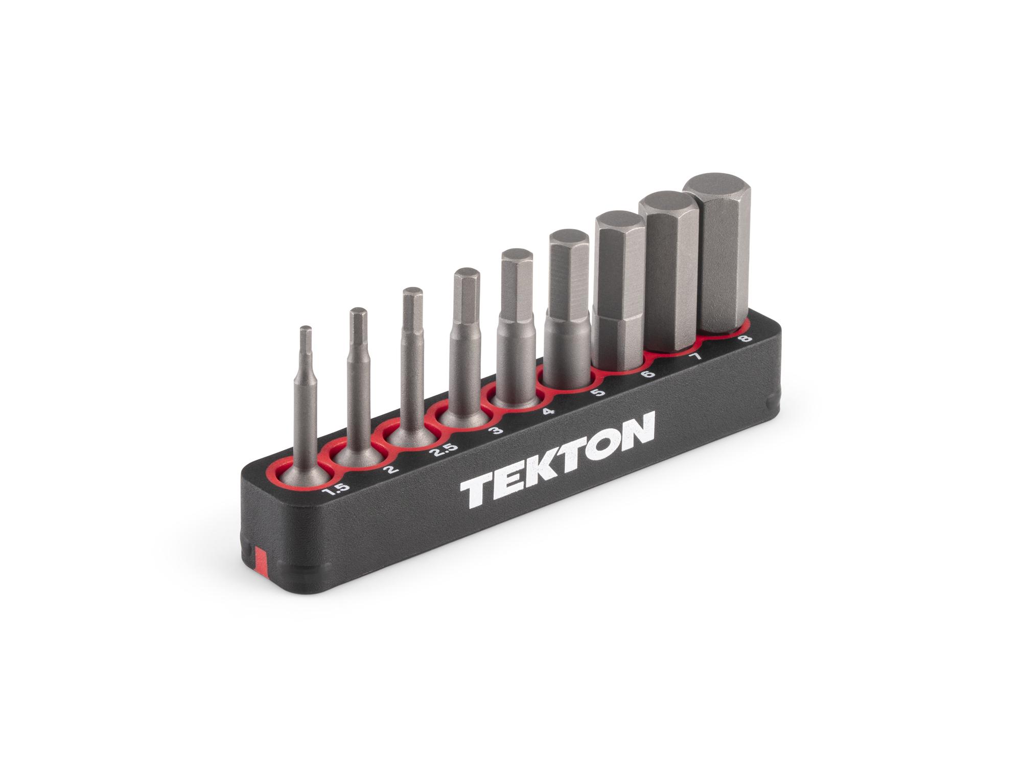 Hex Insert Bit Set with Rail (9-Piece)