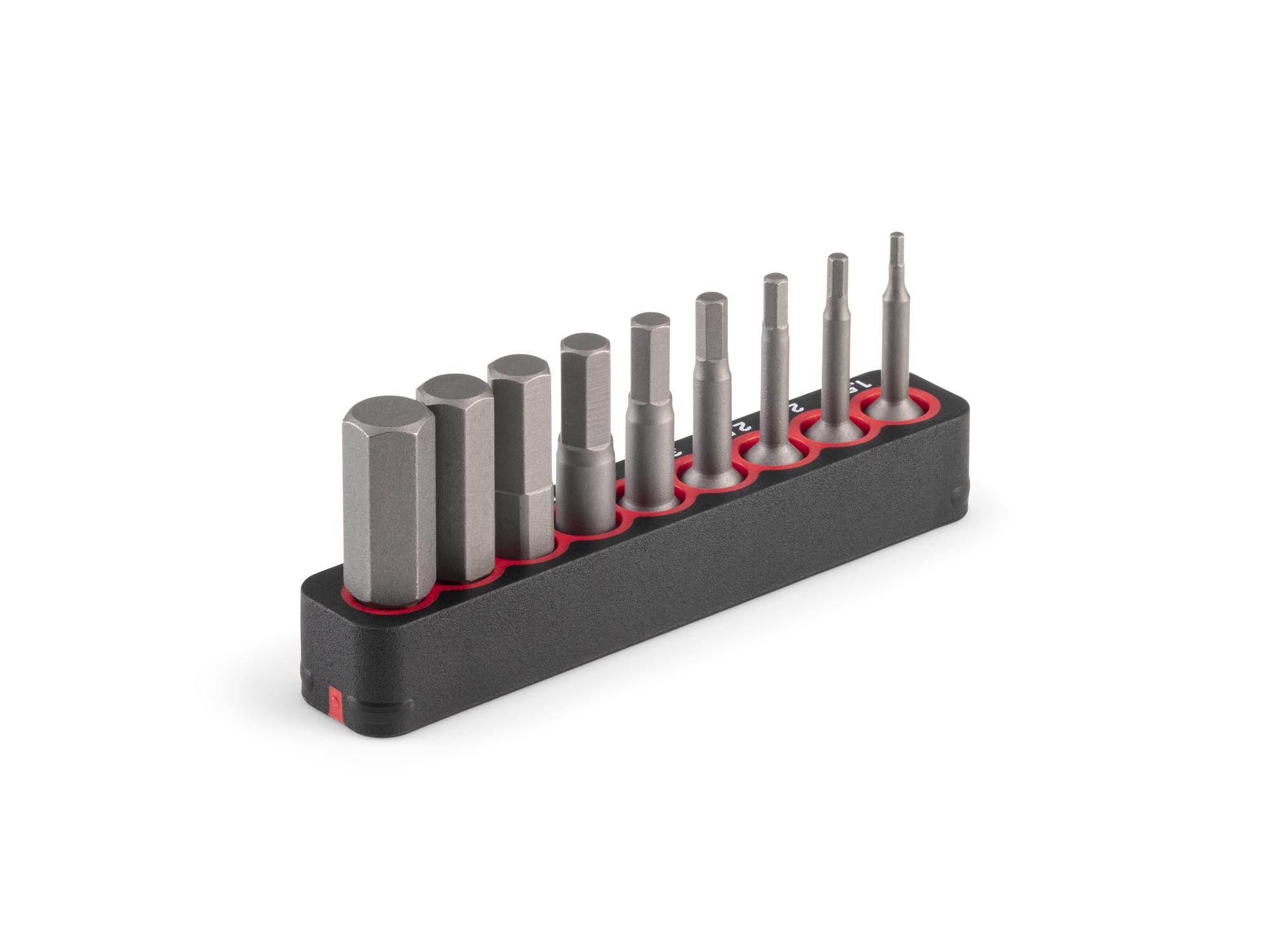 Back angle view of Tekton rail bit set. Item #DZX93011