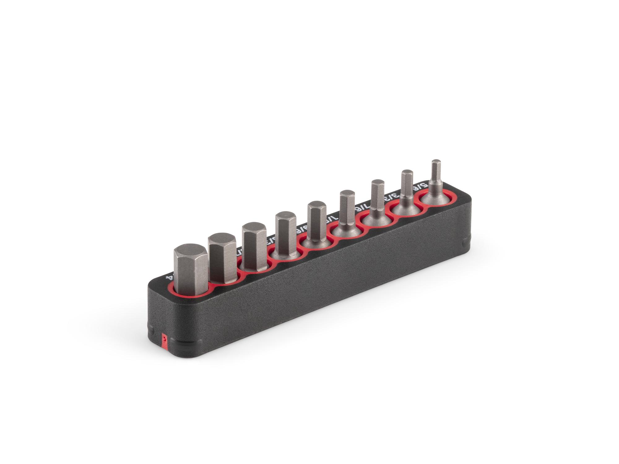 Back angle view of Tekton rail bit set. Item #DZX93013