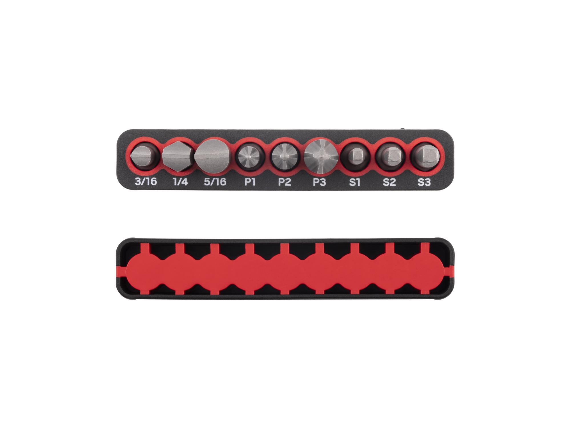 Side view of Tekton rail bit set. Item #DZZ93001