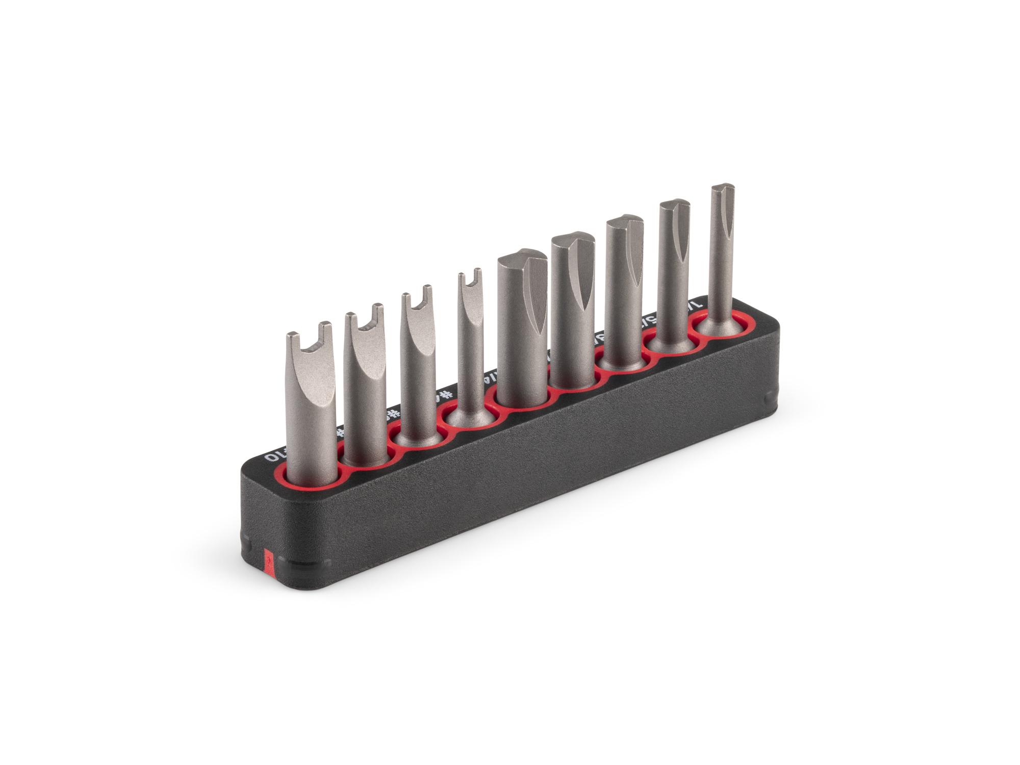 Back angle view of Tekton rail bit set. Item #DZZ93002