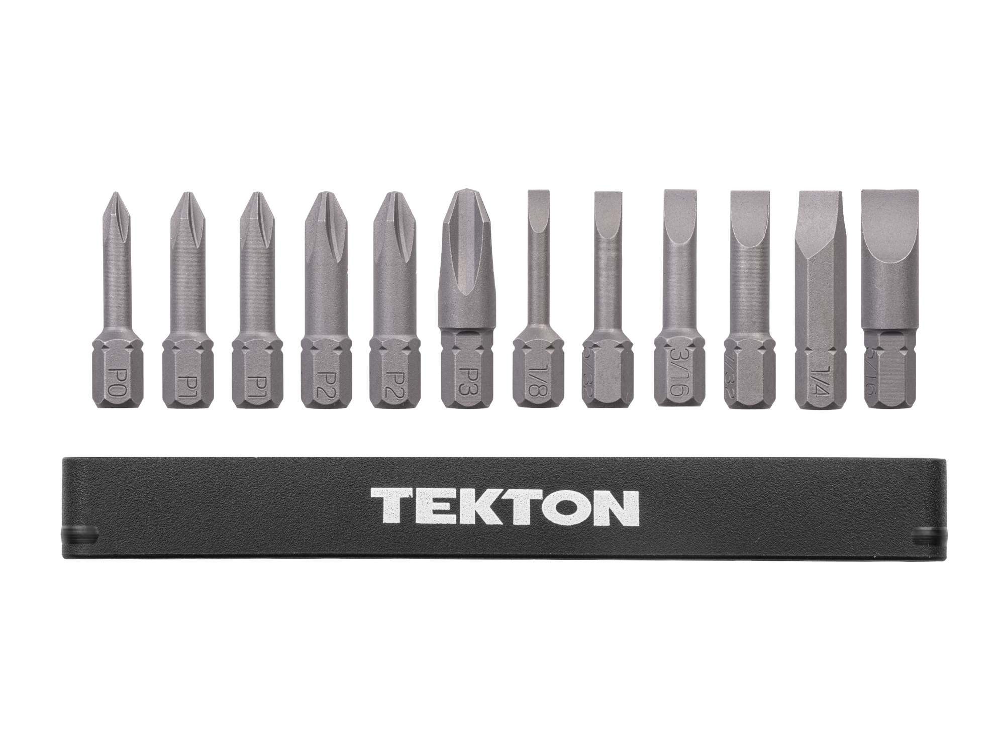 Phillips and Slotted (IN) Bit Set, 1.18 in. Length (12-Piece) | TEKTON