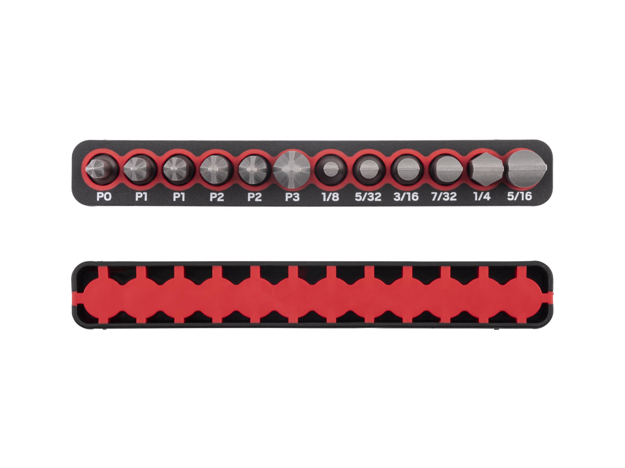 Side view of Tekton rail bit set. Item #DZZ93005