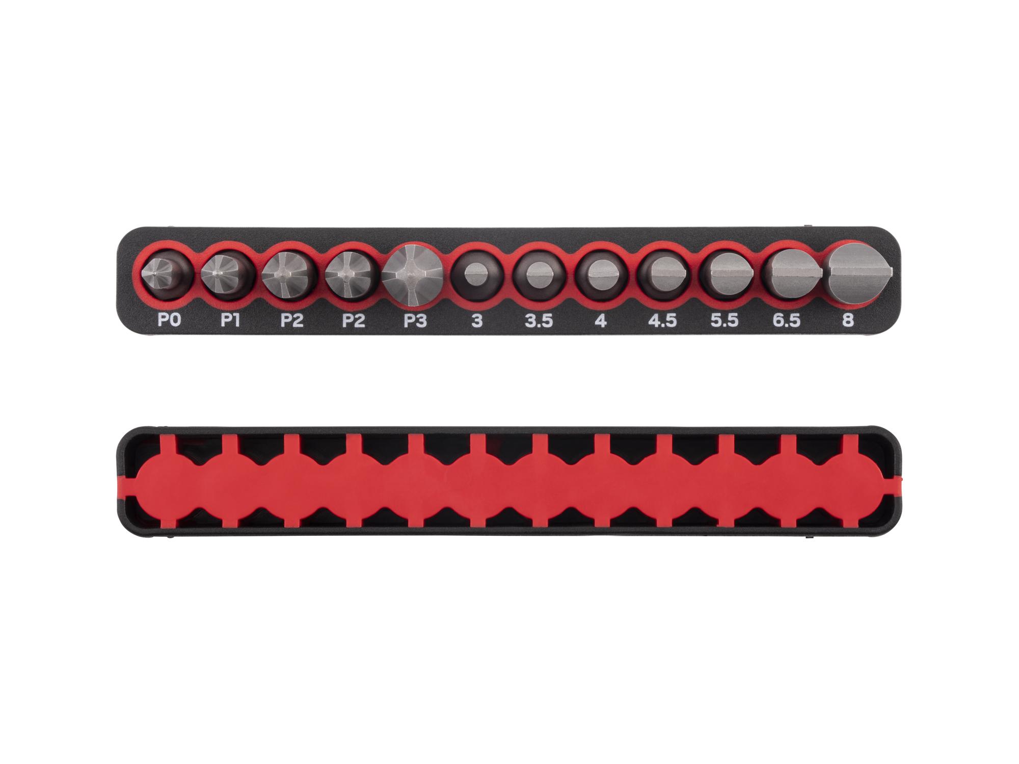 Side view of Tekton rail bit set. Item #DZZ93007