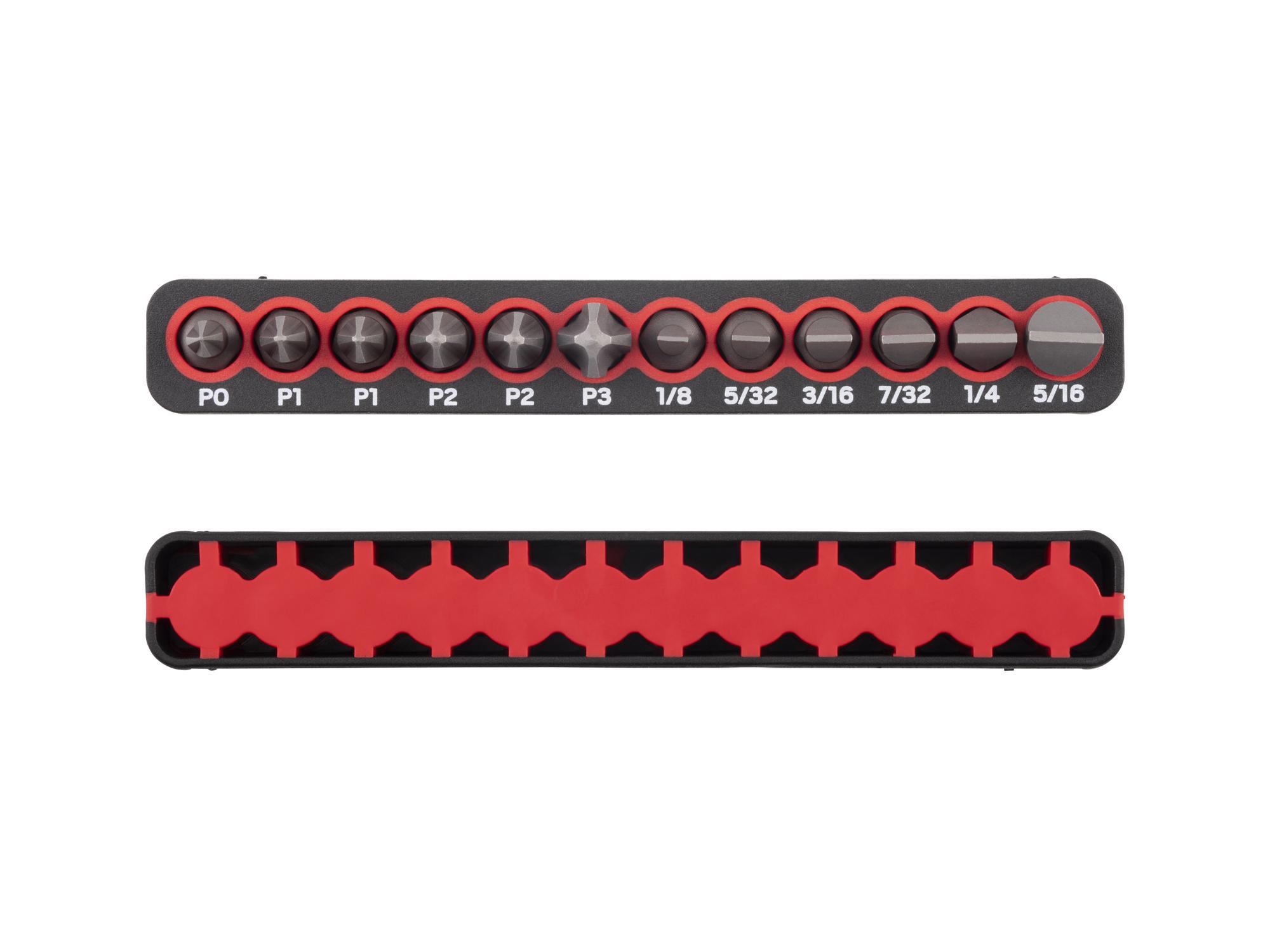 Side view of Tekton rail bit set. Item #DZZ93009