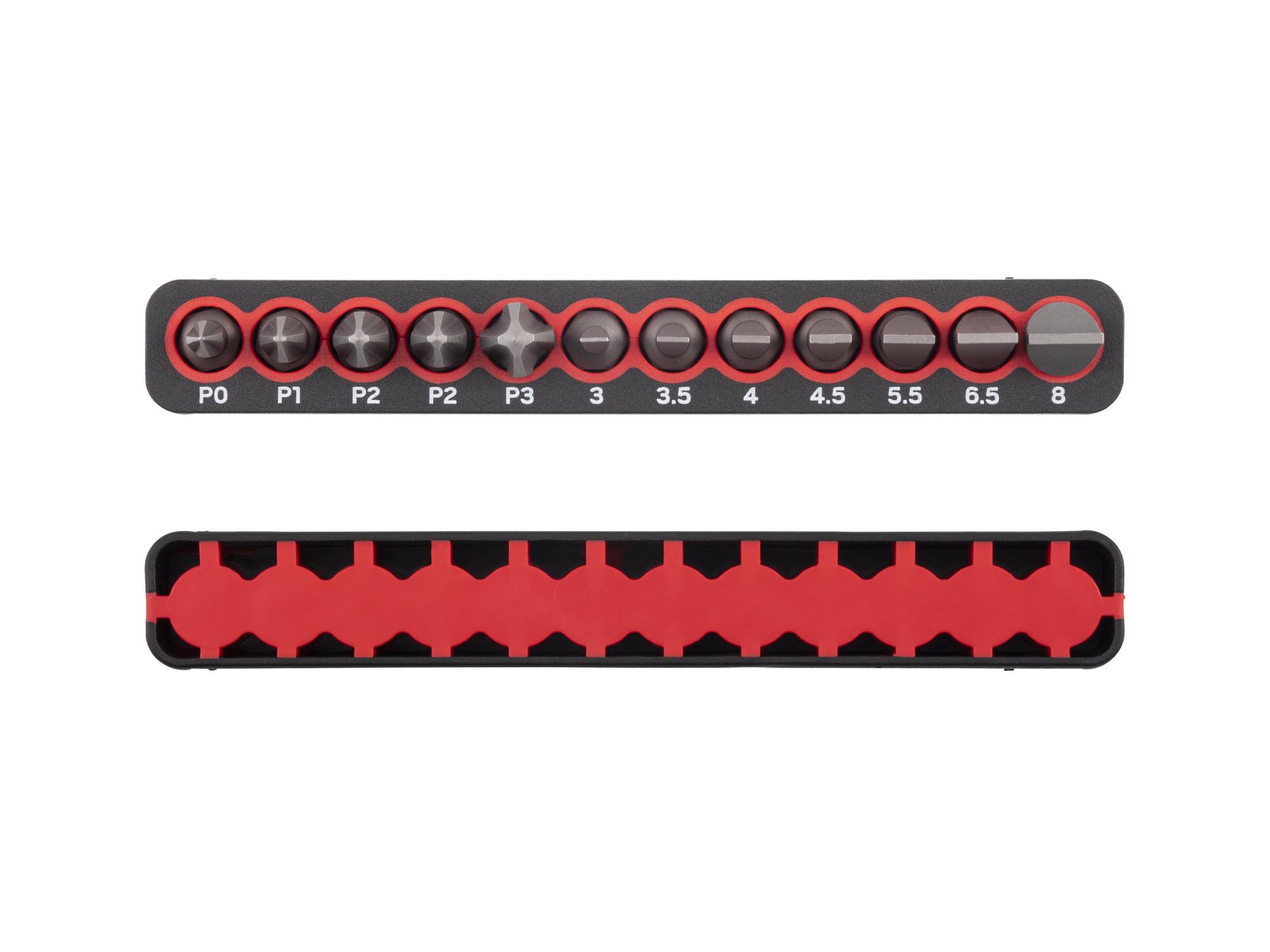 Side view of Tekton rail bit set. Item #DZZ93011