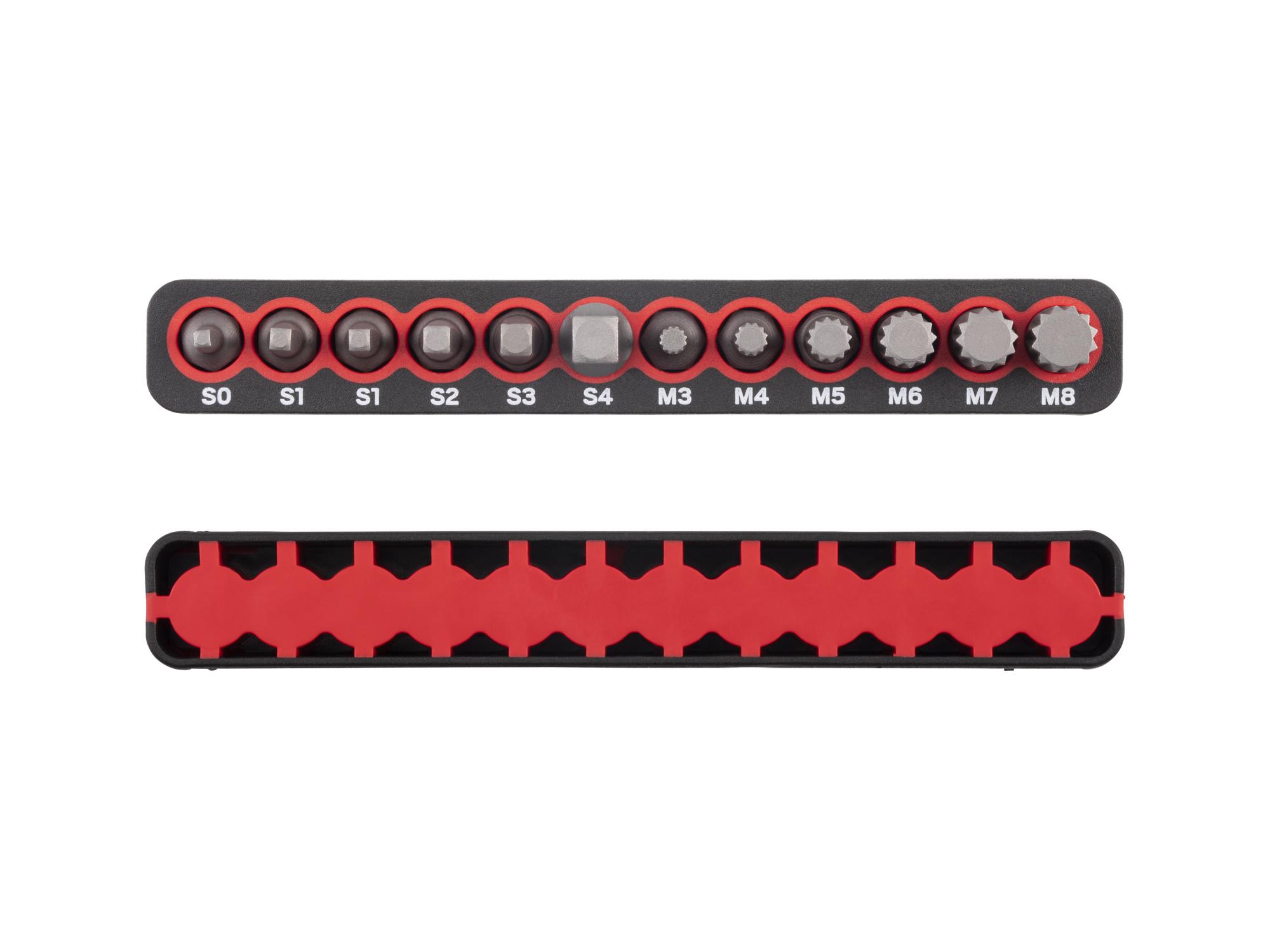 Side view of Tekton rail bit set. Item #DZZ93012
