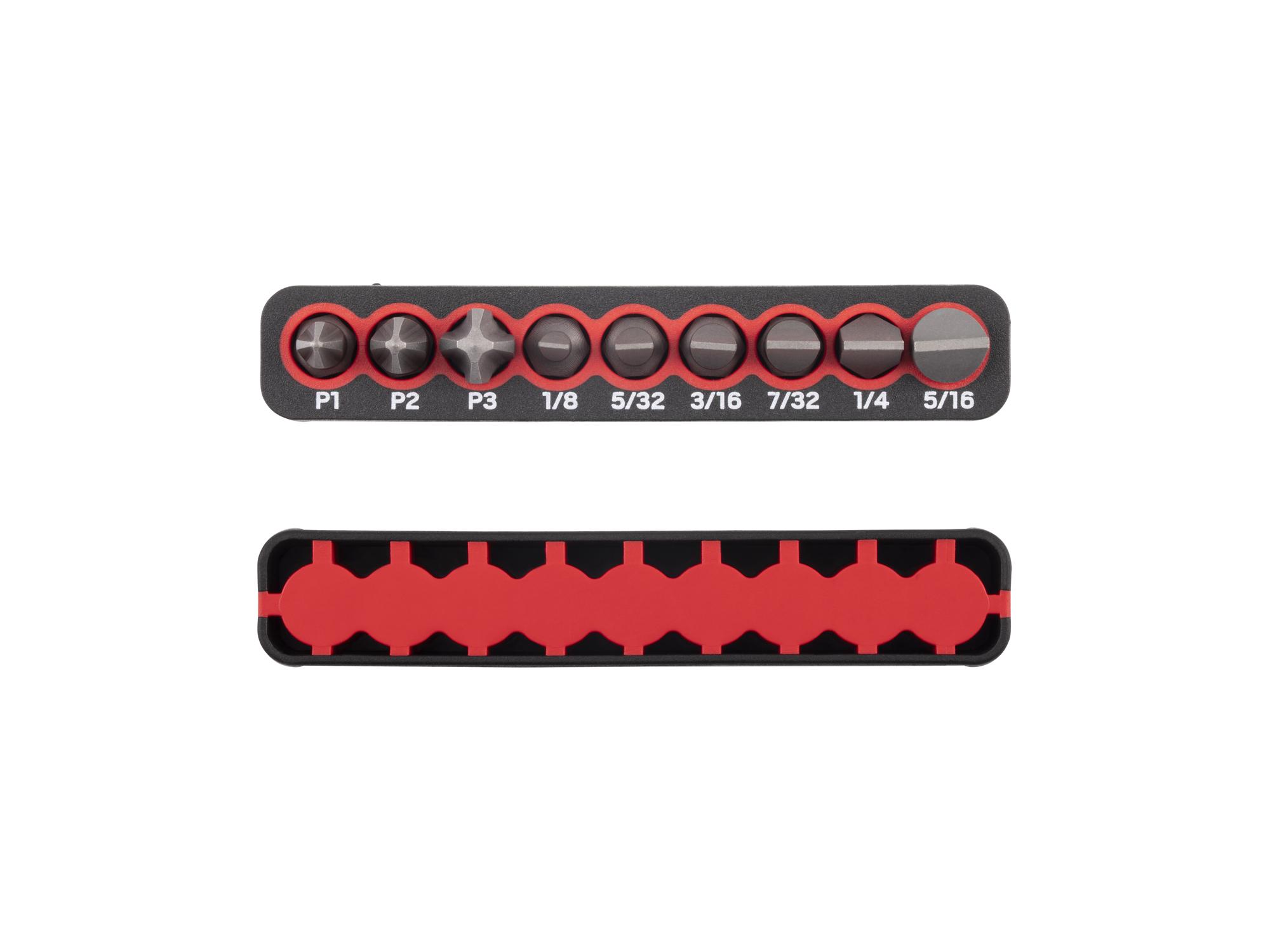 Side view of Tekton rail bit set. Item #DZZ93020