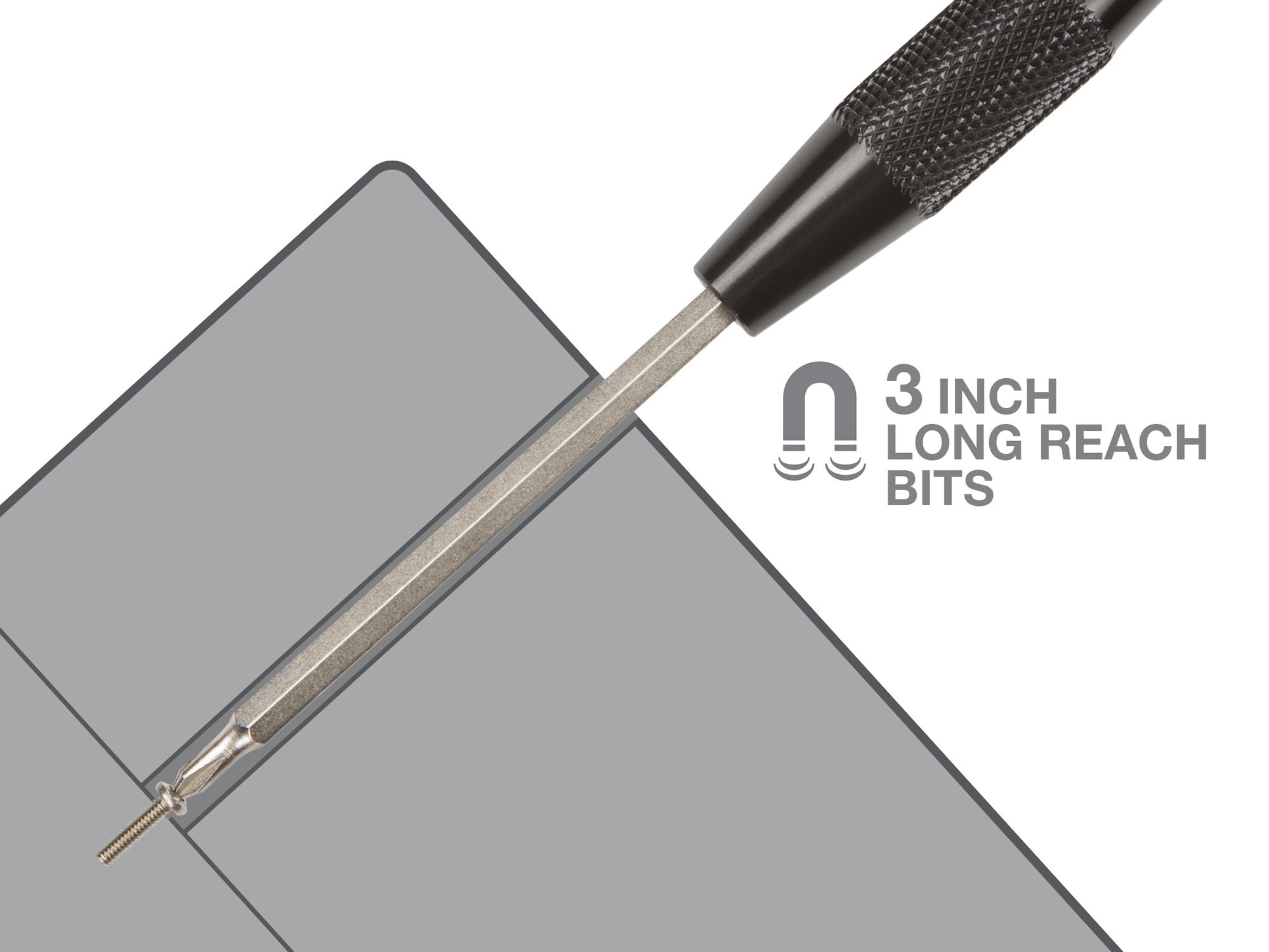 Closeup view of  Tekton case bit set. Item #28301