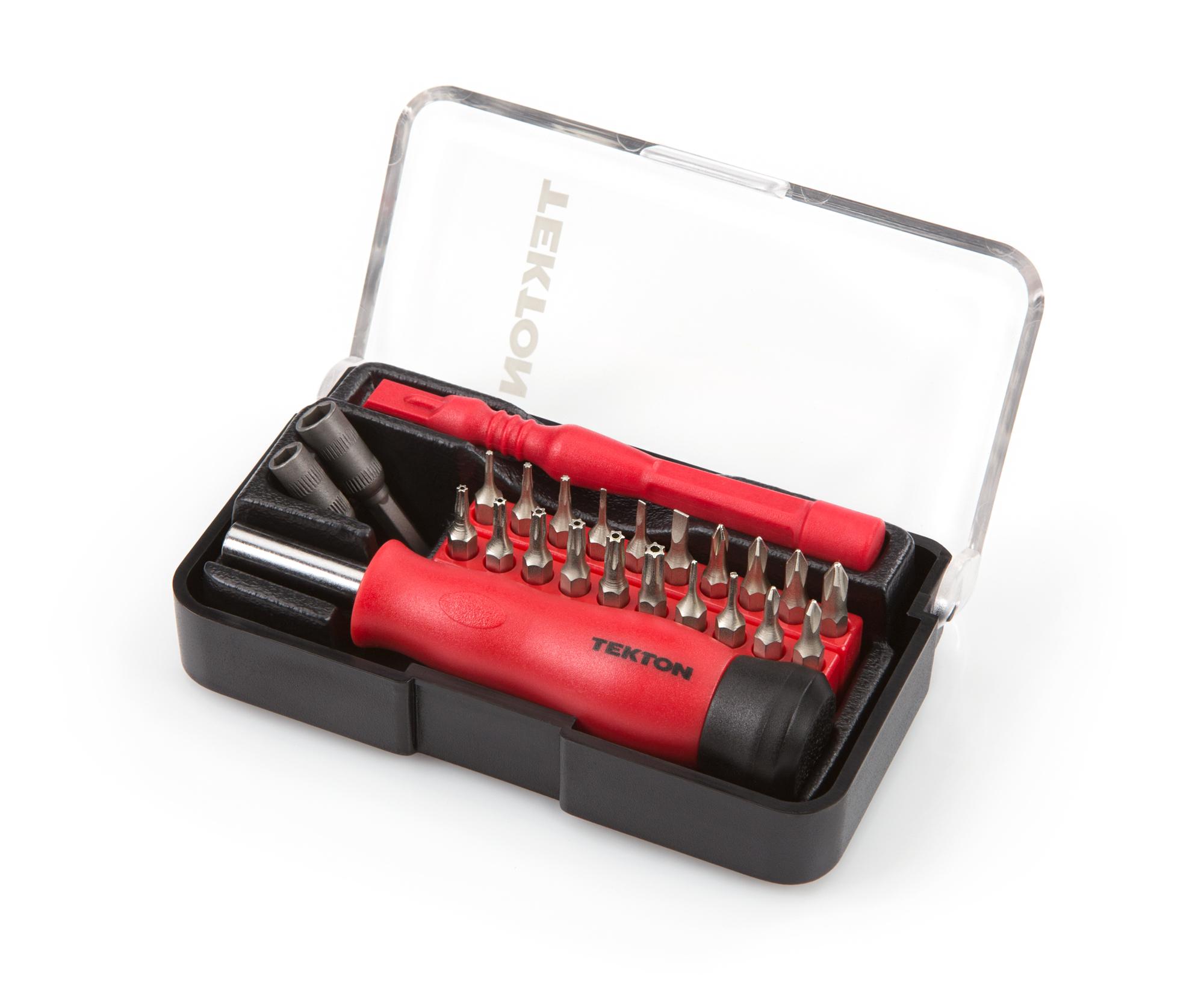 Front-right angle view of Tekton case bit set set. Item #2830