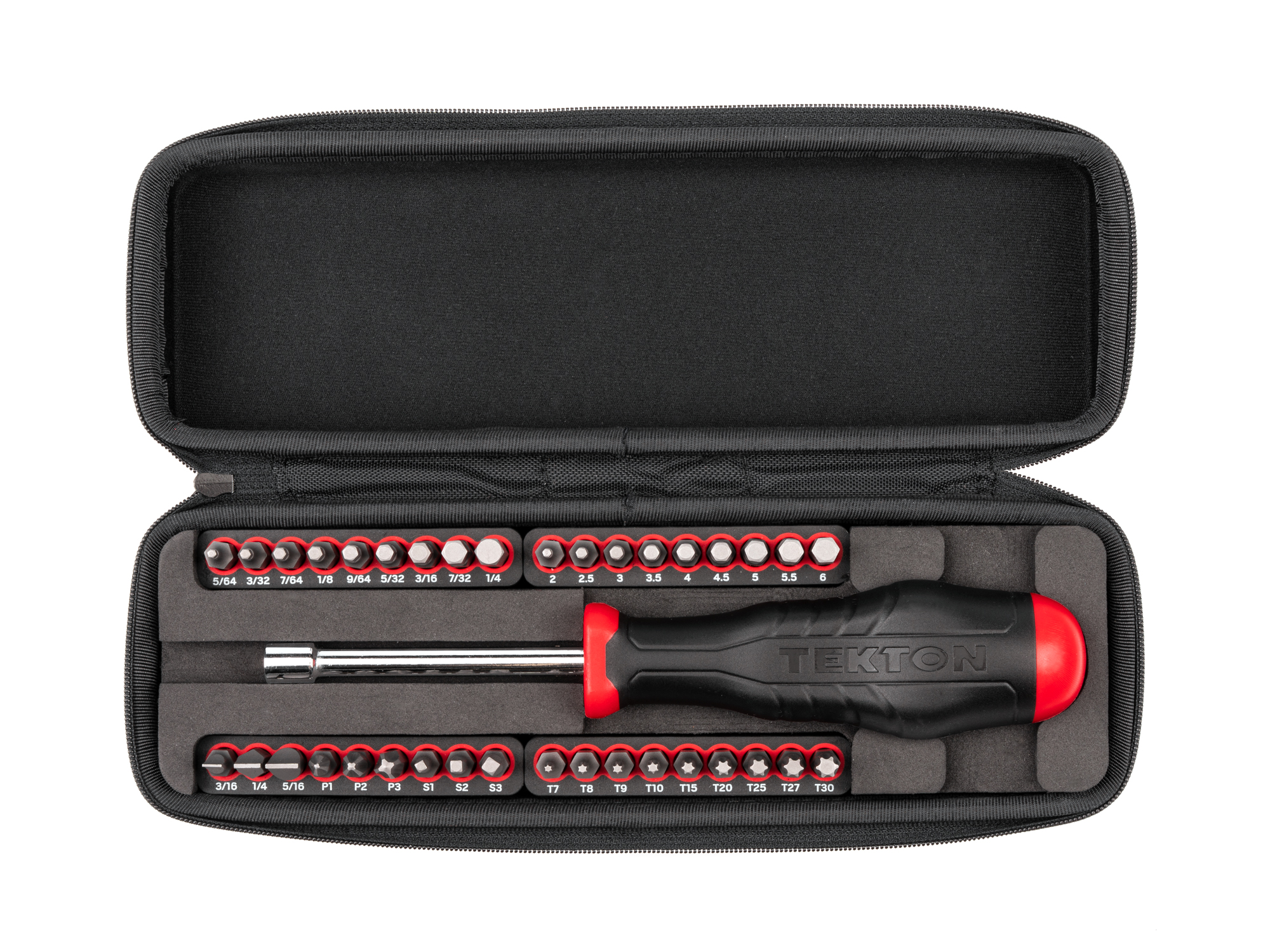 37-Piece 1/4 Inch High-Torque Driver and Bit Set with Case