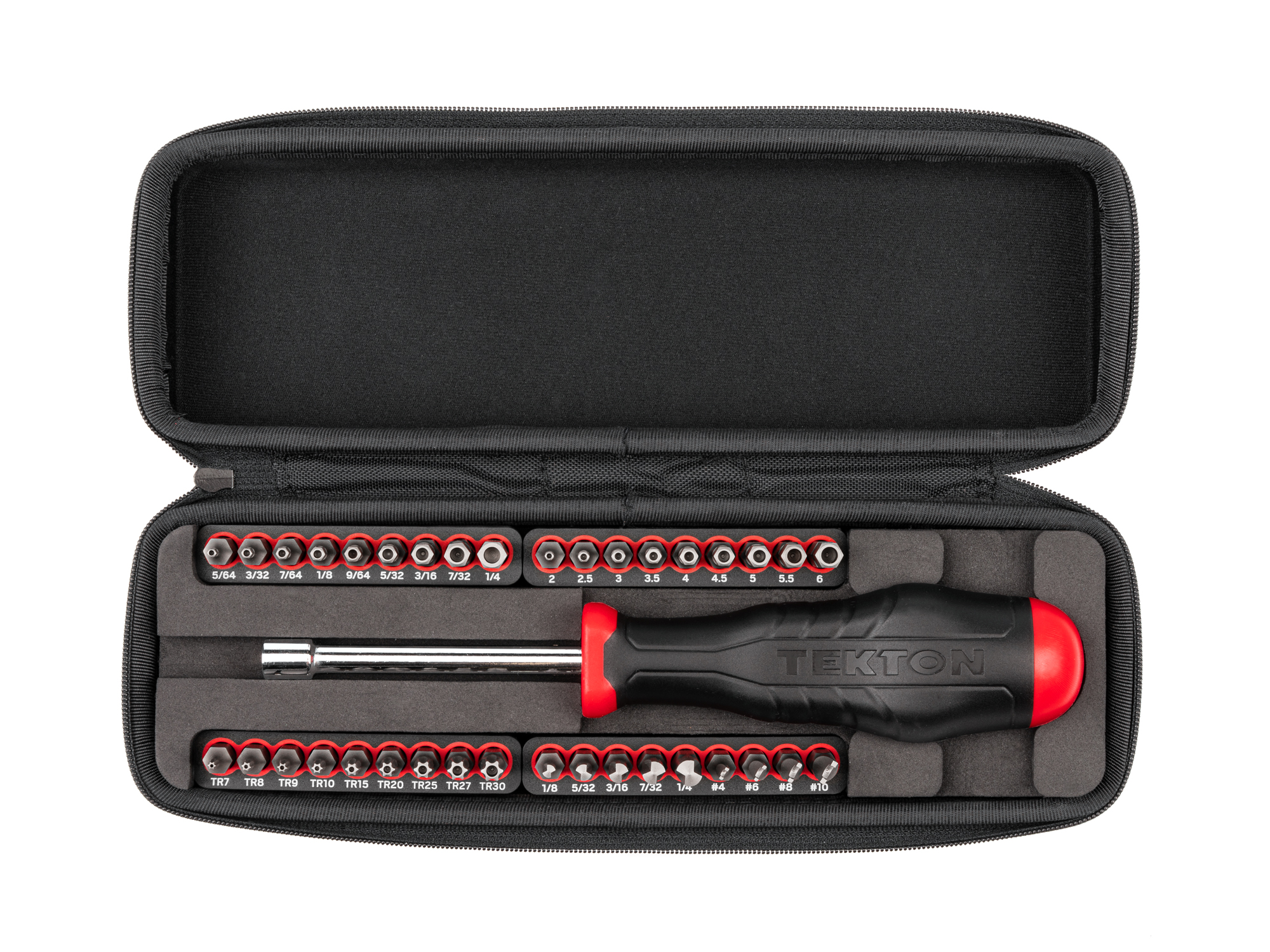 TEKTON 1/4 Inch Security Bit Driver and Bit Set with Case (37-Piece)