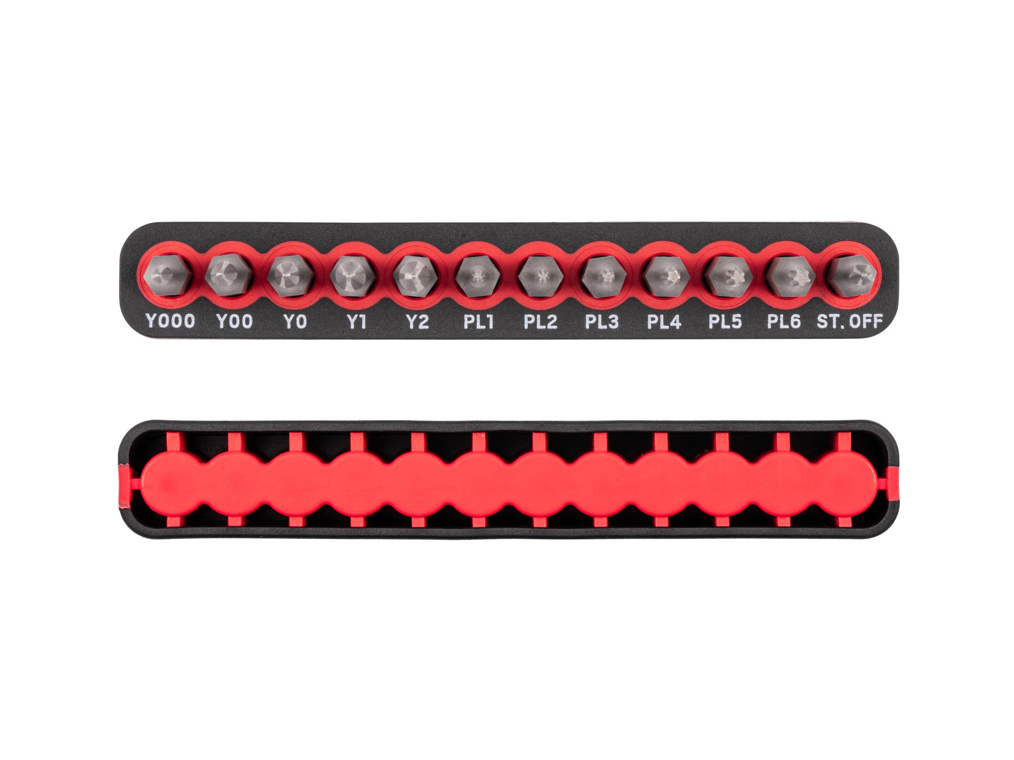 Side view of Tekton rail bit set. Item #DZZ92003