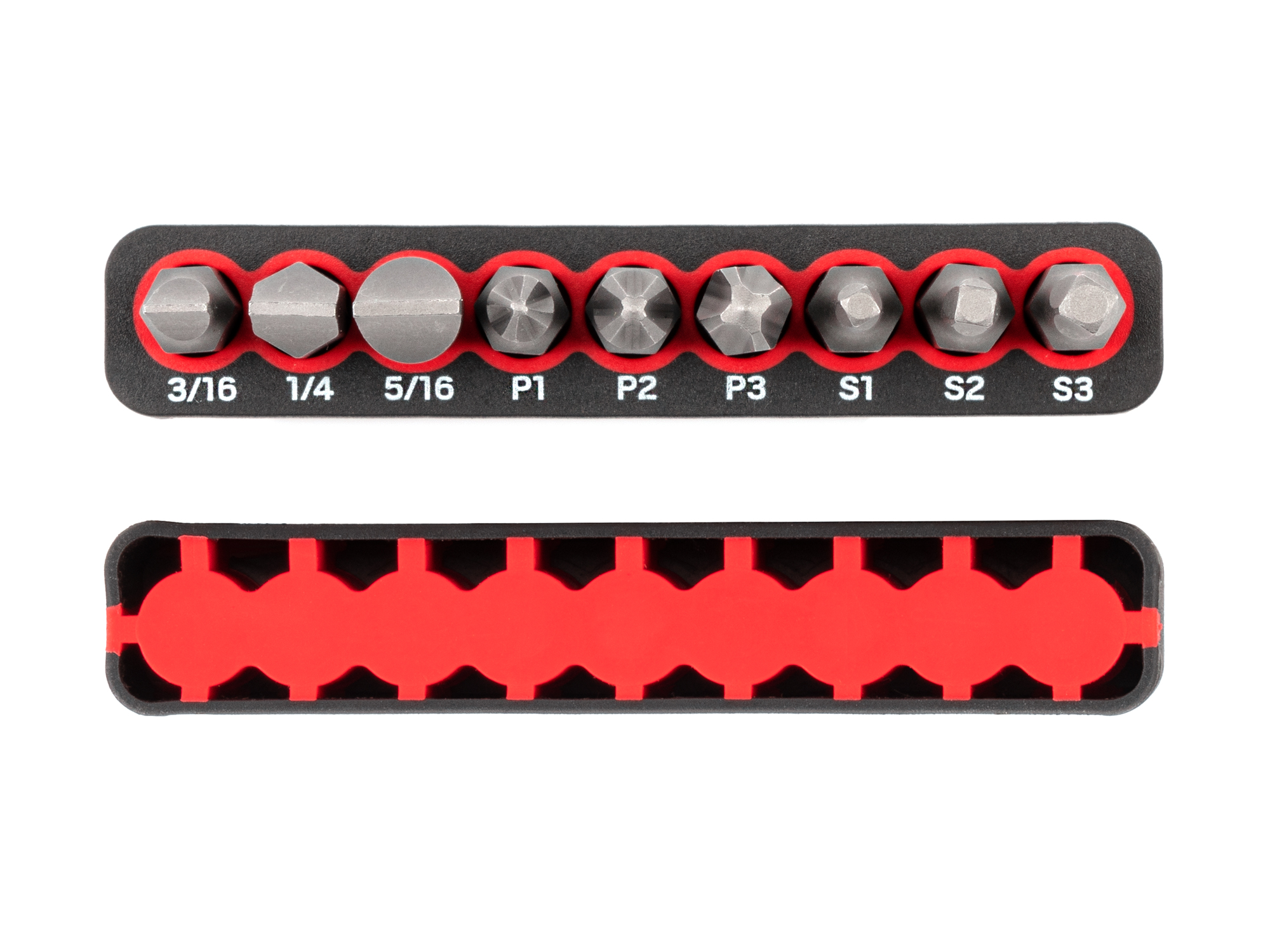 9-Piece 1/4 Inch Phillips, Slotted, Square Bit Set | TEKTON
