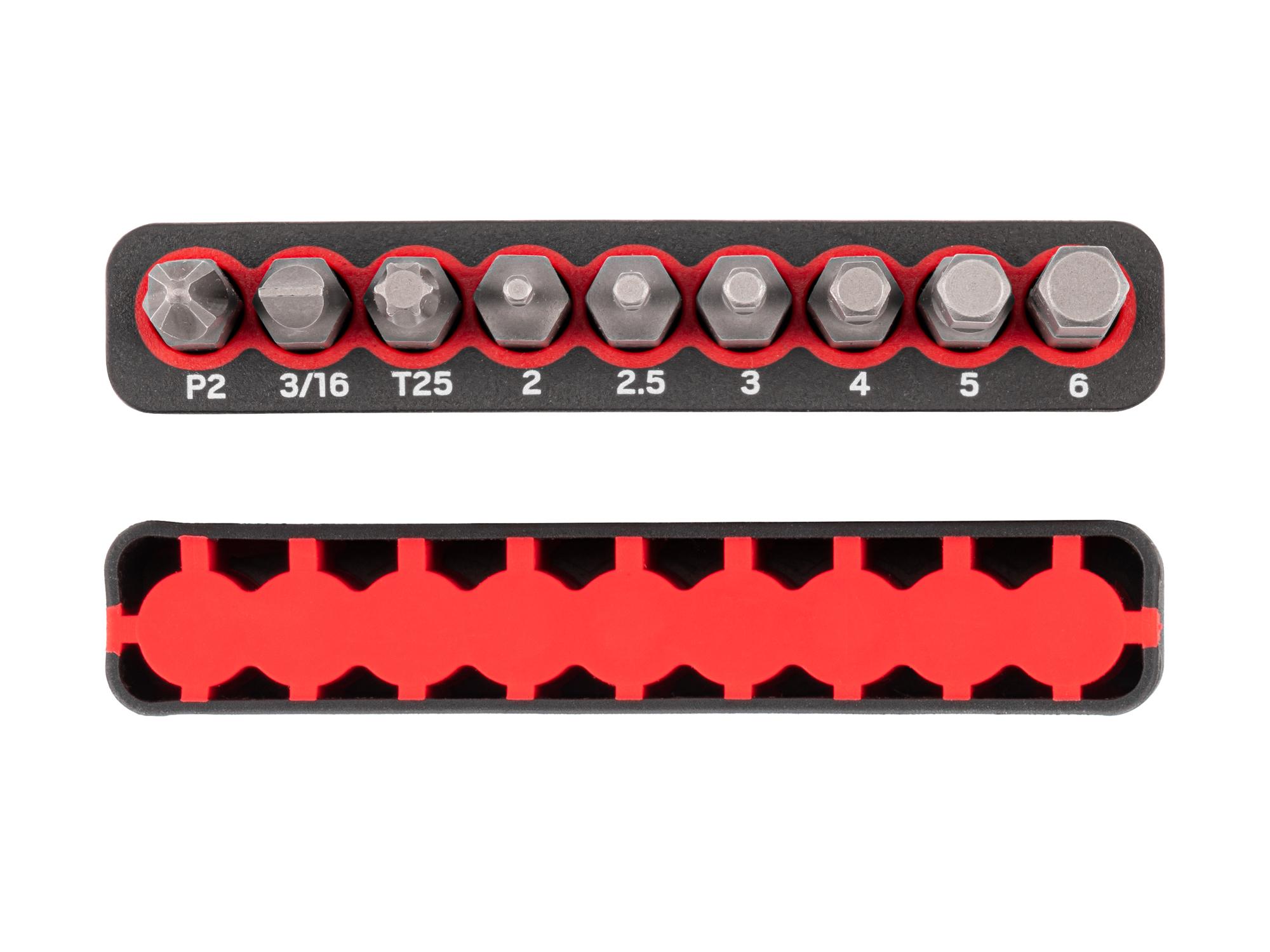 Side view of Tekton rail bit set. Item #DZZ93003