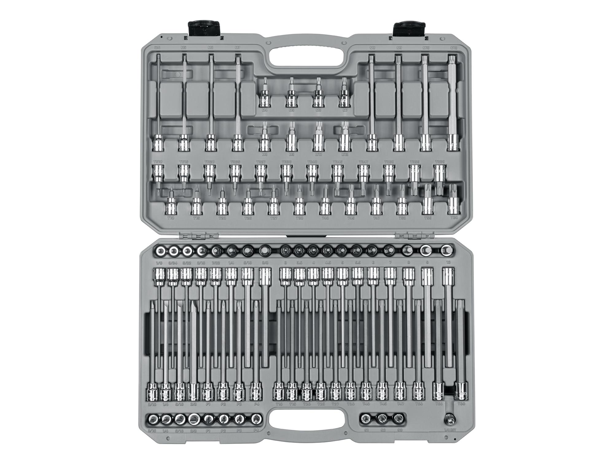 3/8 Inch Drive Bit Socket Set with Case (110-Piece)