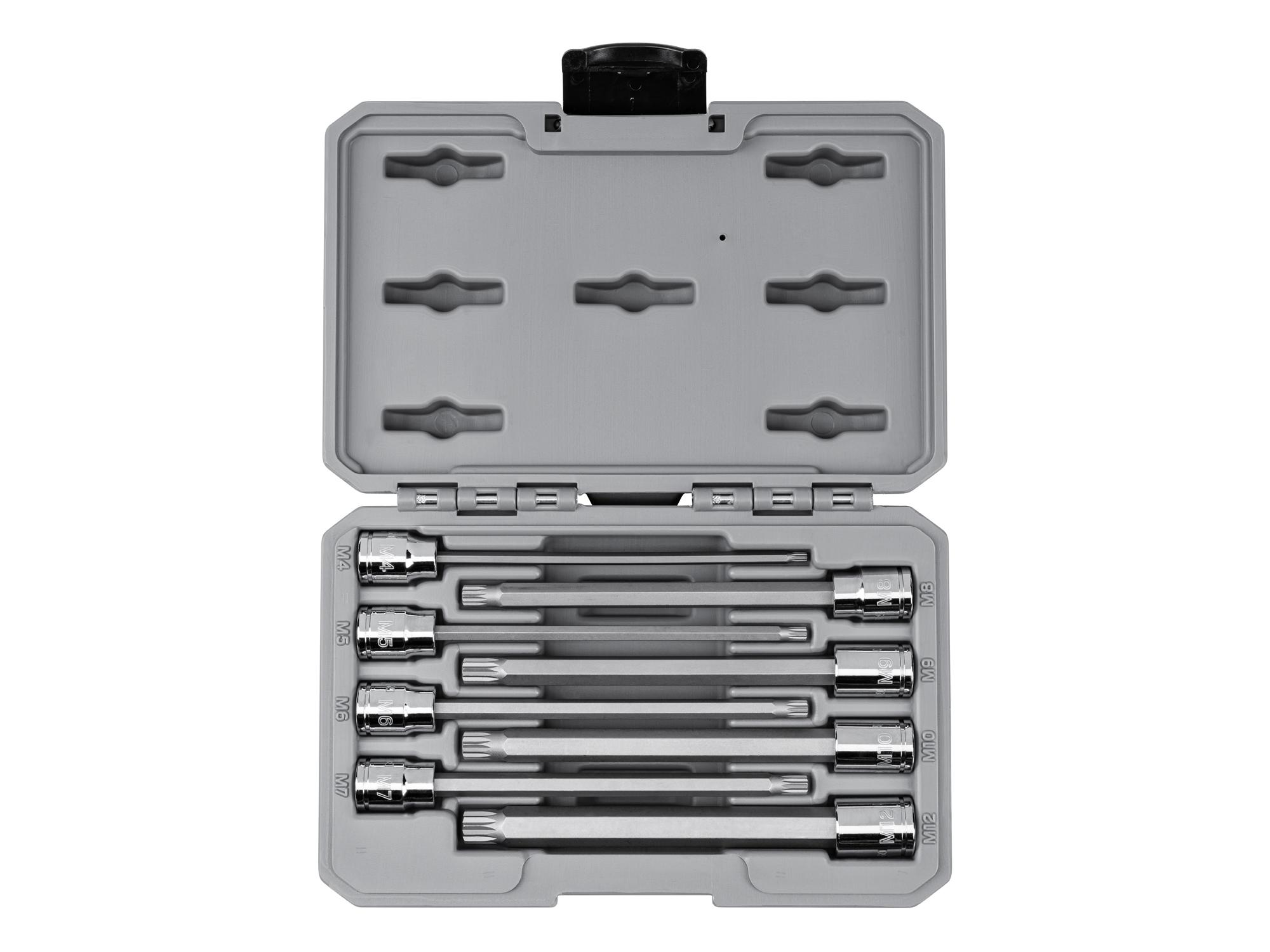 Front view of Tekton case hand drive bit socket set. Item #SHB91318