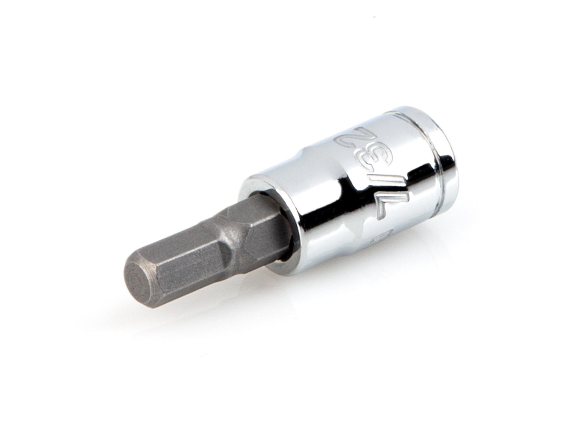 Front-right angle view of Tekton hand drive bit socket. Item #SHB02205