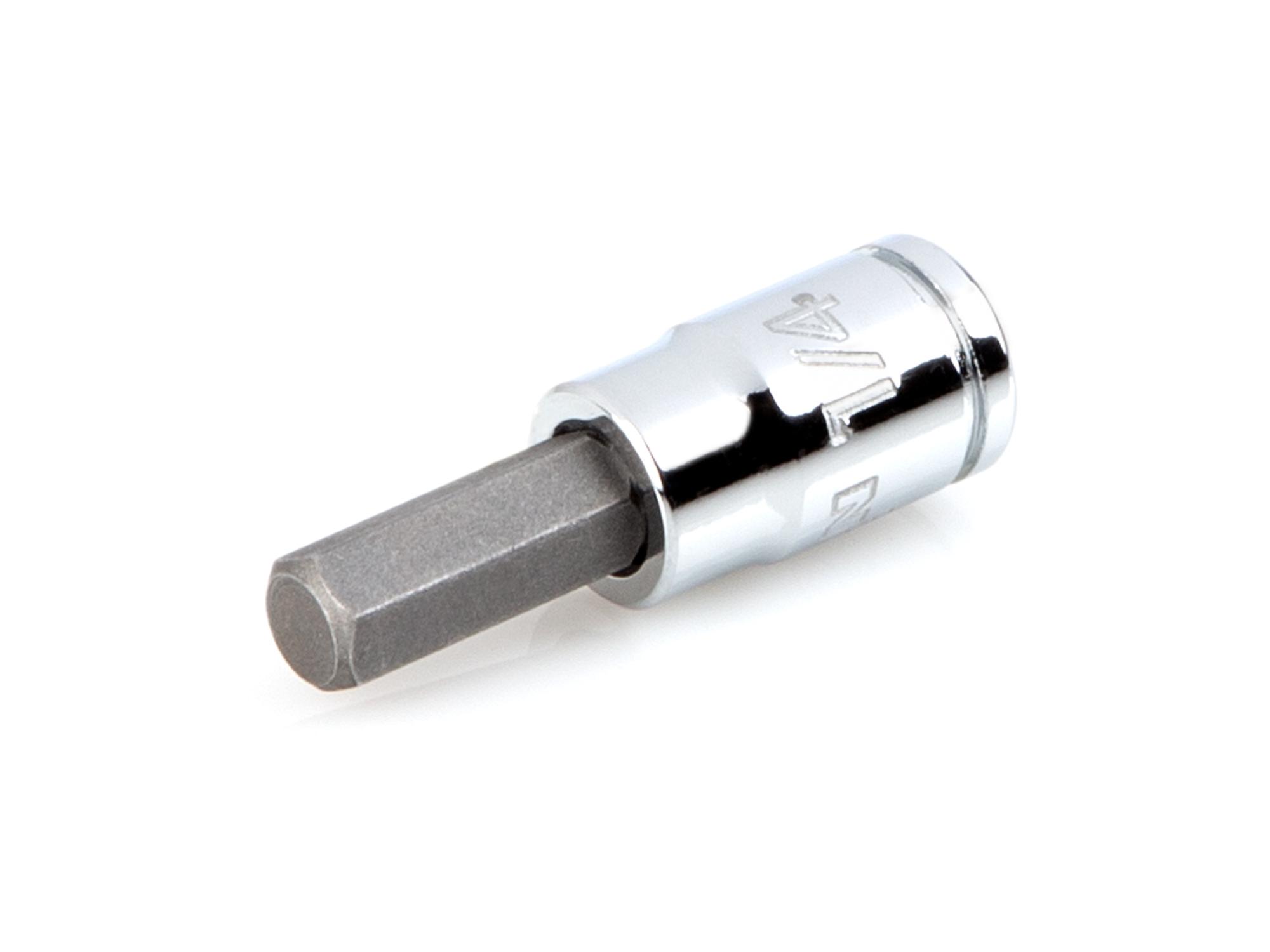 Front-right angle view of Tekton hand drive bit socket. Item #SHB02206