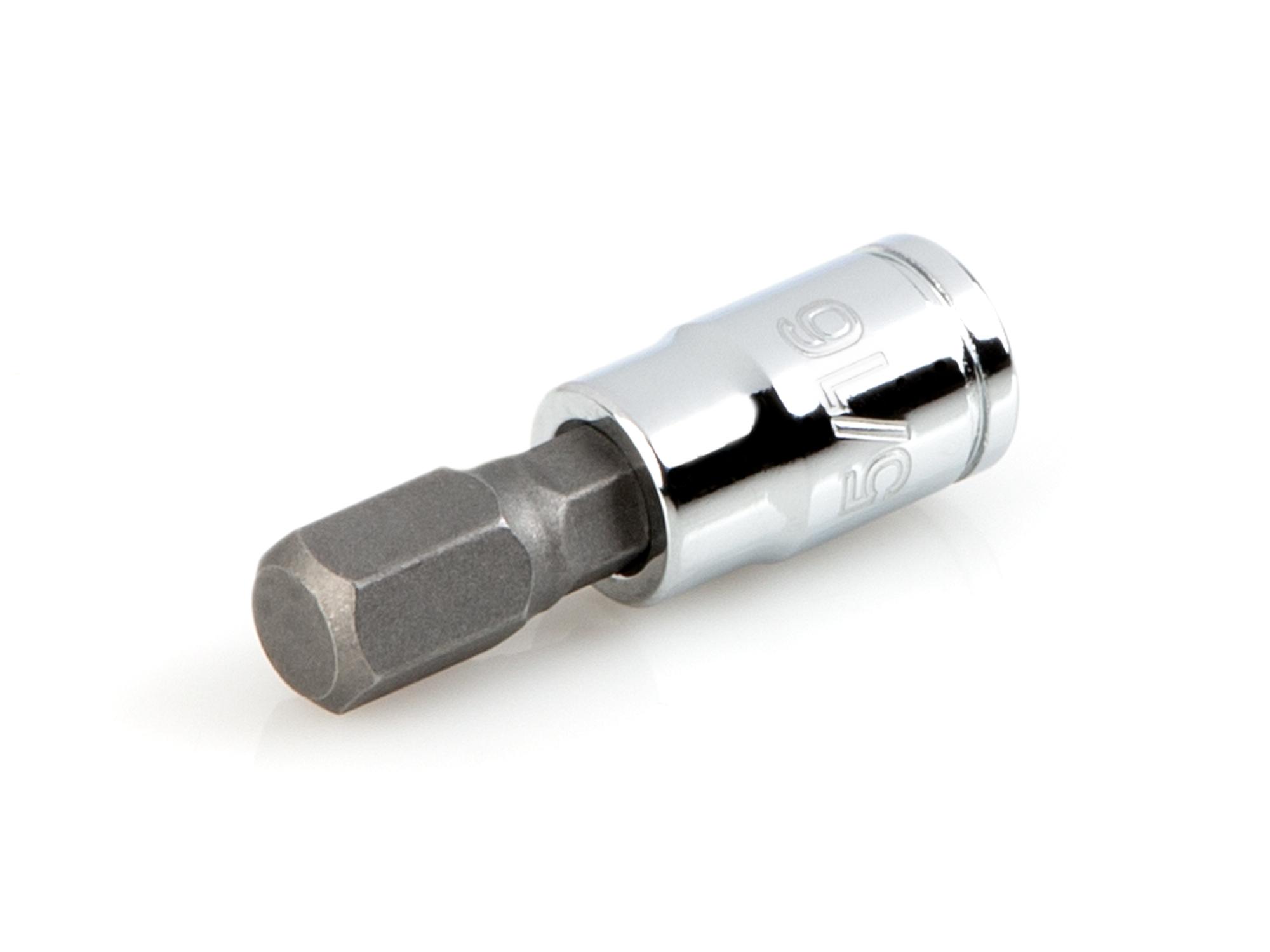 Front-right angle view of Tekton hand drive bit socket. Item #SHB02208