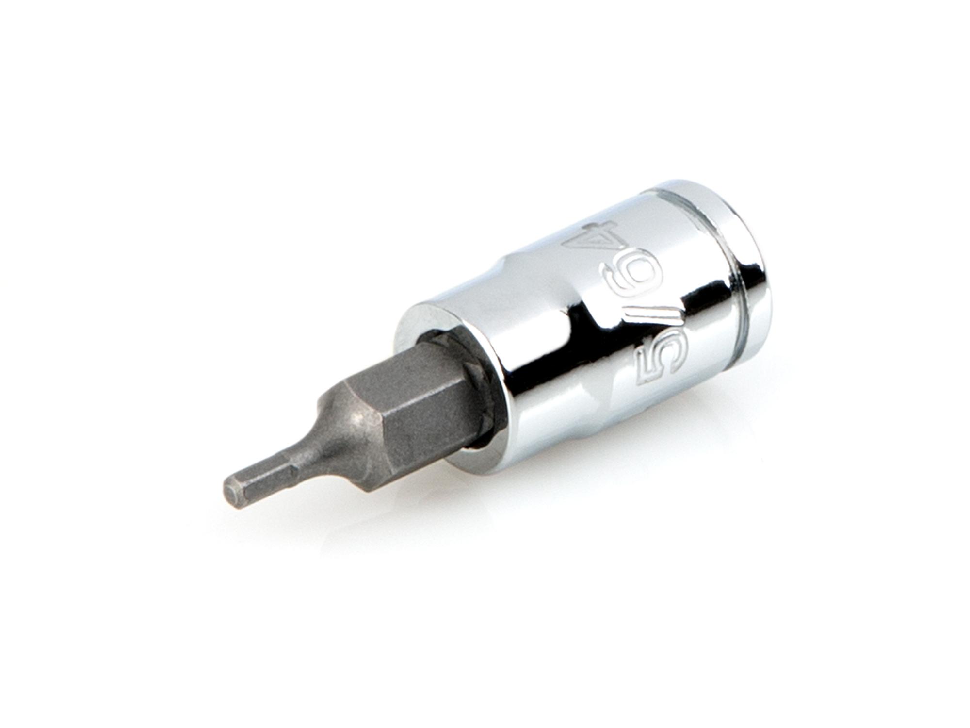 Front-right angle view of Tekton hand drive bit socket. Item #SHB022X2