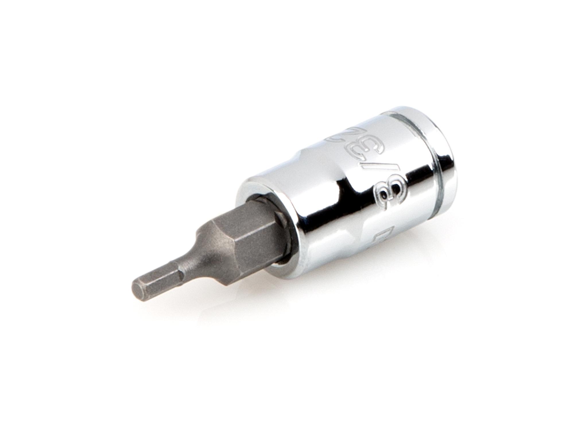 Front-right angle view of Tekton hand drive bit socket. Item #SHB022X3