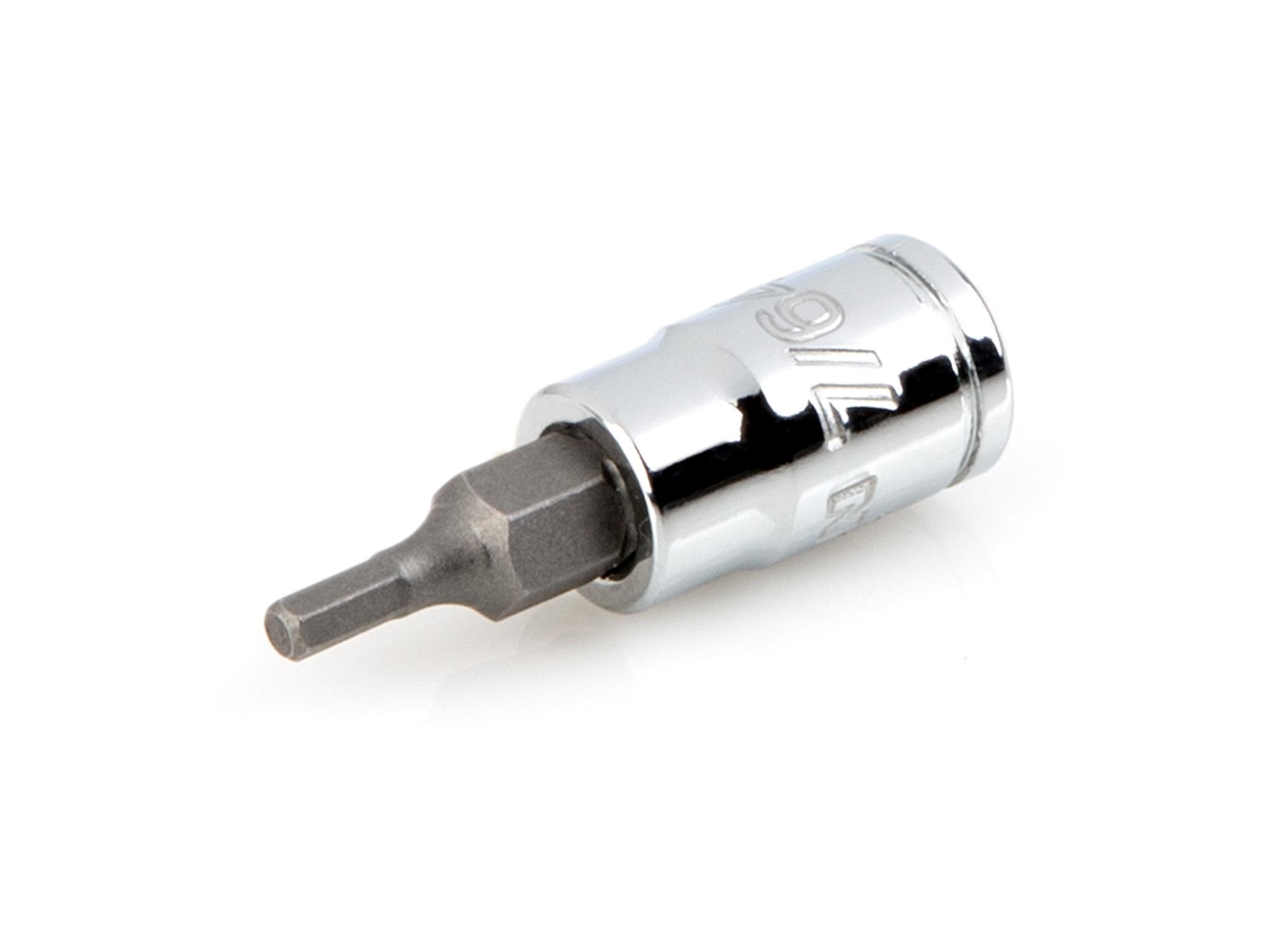 Front-right angle view of Tekton hand drive bit socket. Item #SHB022X4
