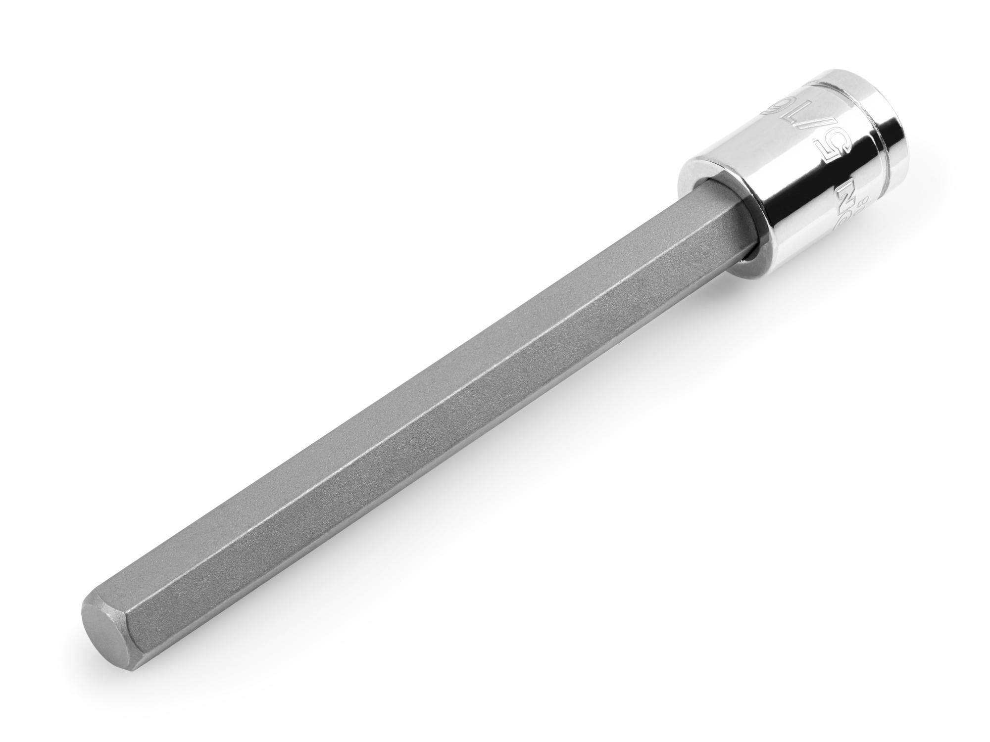 Front-right angle view of Tekton hand drive bit socket. Item #SHB02308